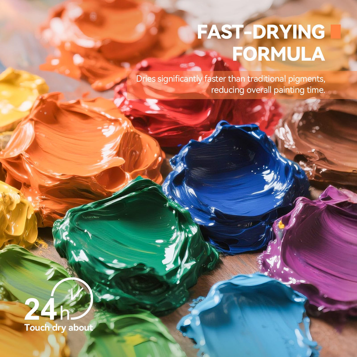 Paul Rubens Oil Paint, 20 Bright Oil Colors with High Saturation, 50ml Large Capacity Tubes, Faster Drying Time with Creamy Texture and Consistency for Artists, Students, Beginners Paul Rubens