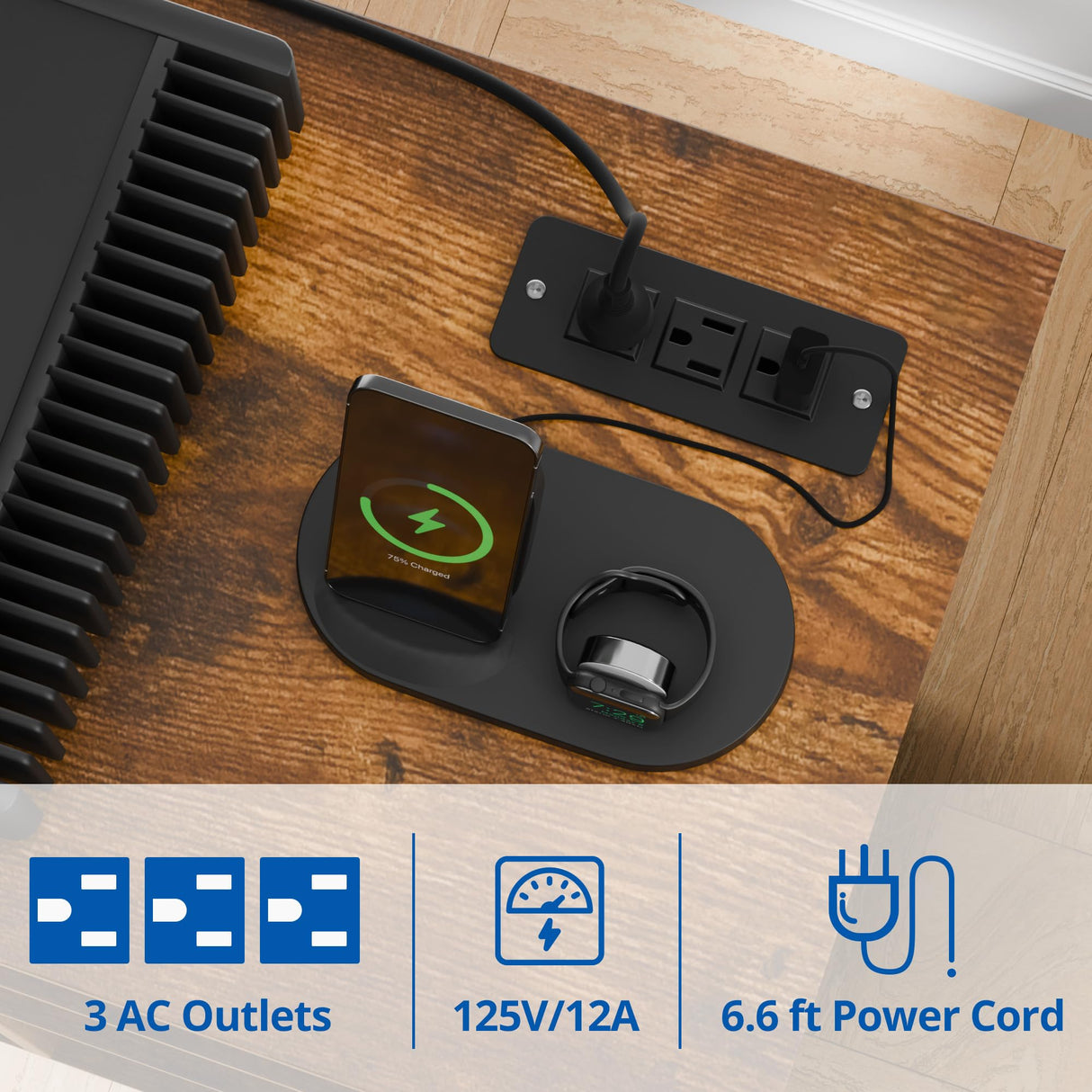 Cozy Castle Large Record Player Stand, Vinyl Storage Cabinet Mid Century Modern Turntable Stand Media Console Table Open Shelf Cube CD Album Holder Organizer for Living Room, Office, Rustic Brown Cozy Castle