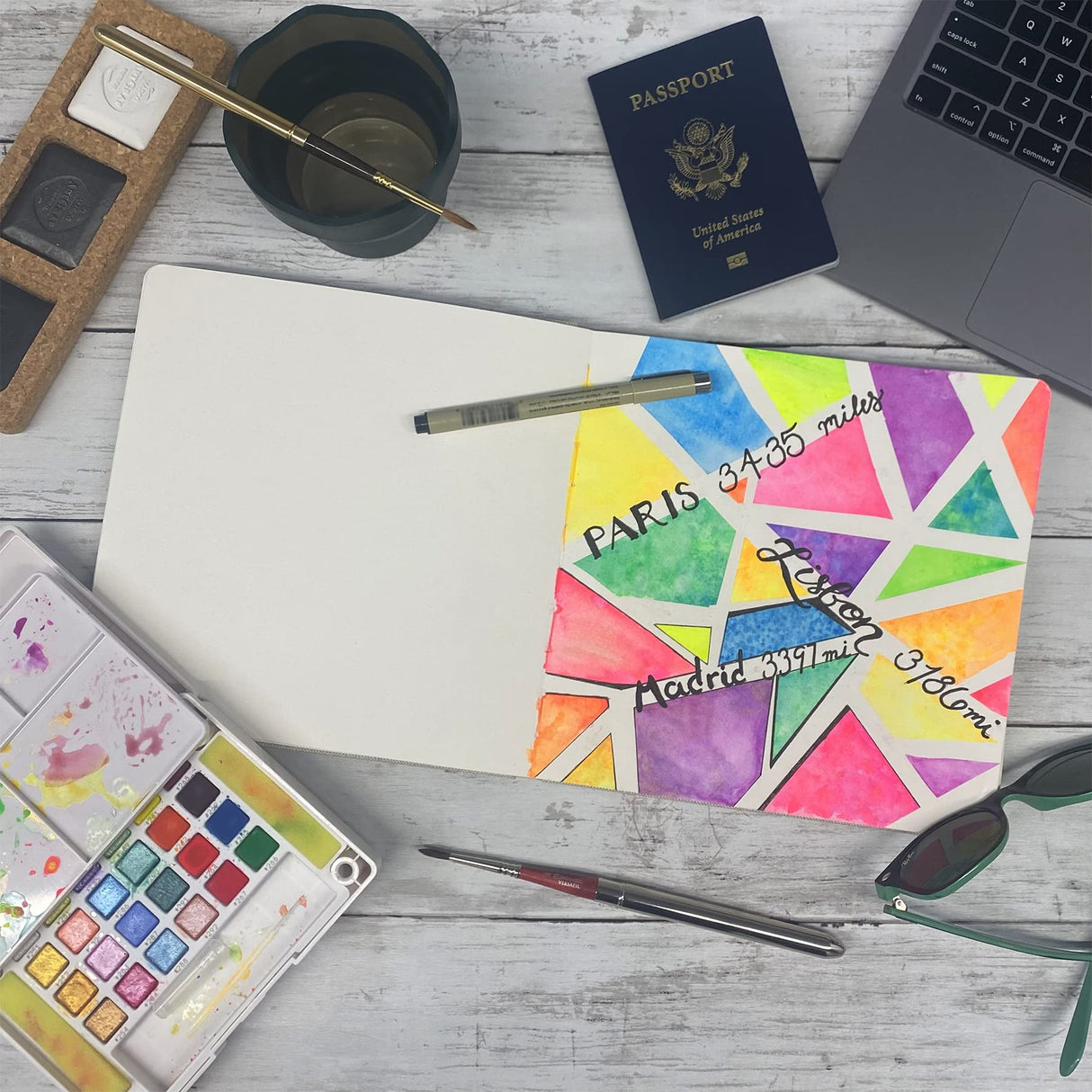 Speedball Travelogue Artist Heavyweight Watercolor Journal, Large Portrait, 140 lb / 300 GSM Speedball