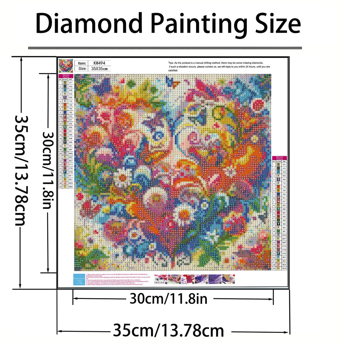 Diamond Paintings Kits for Beginners,Full Round Drill Heart Shape Flower Diamond Arts Kits for Adults,5D DIY Butterfly Paint by Diamond,Diamond Painting Dot Gem Art, for Home Wall Decor 13.8x13.8 Inch GXGLLPZBY