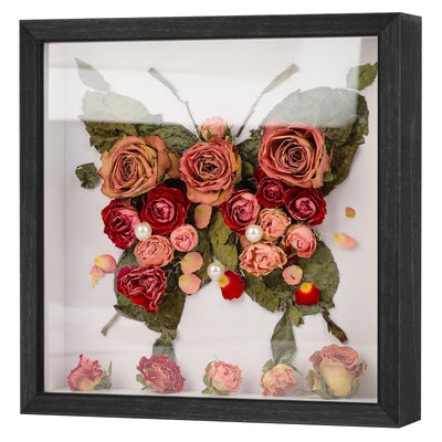 8x8 Shadow Box Frame Display Case, Pet Picture Frame Memorial for Dogs, Loss of Dog or Cat Sympathy Gift Pet Collar Frame Remembrance Frame Keepsake Gift Black