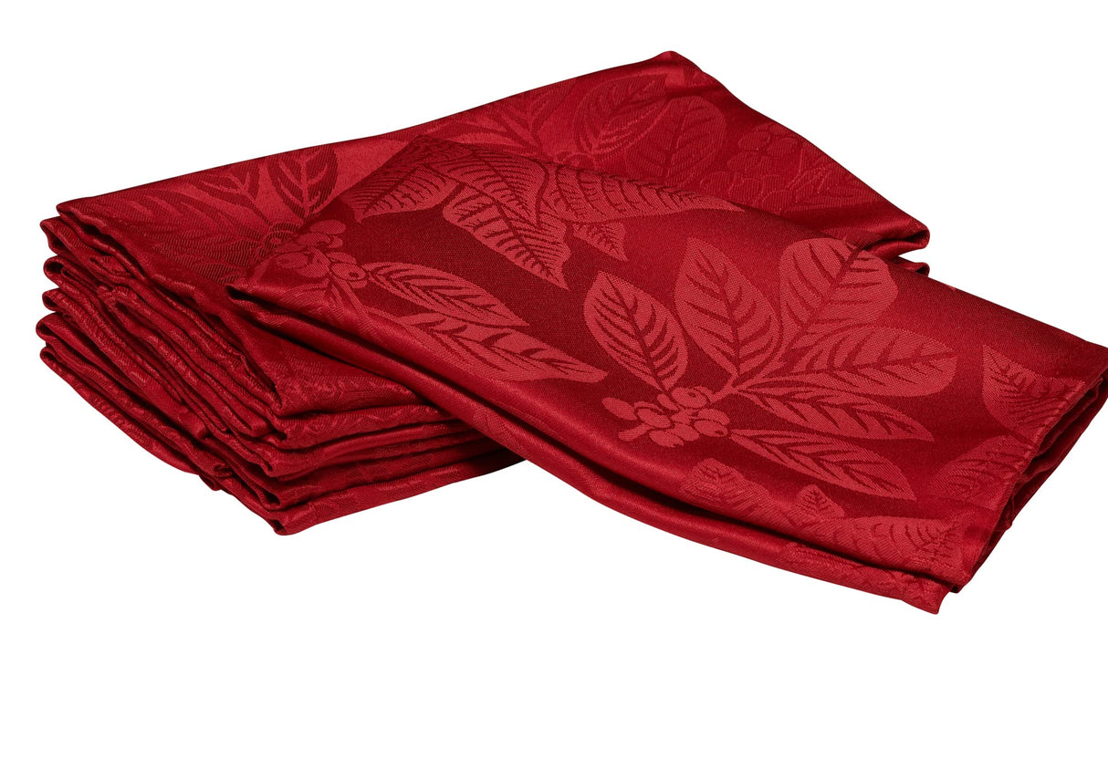 Kadut Christmas Tablecloth, Poinsettia Leaf Red Tablecloth (60 x 102 Inch) for 6 Foot Rectangle Tables, Heavy Duty Fabric, Table Cloth for Harvest, Xmas Holiday, Winter, and Parties Table Cover Kadut