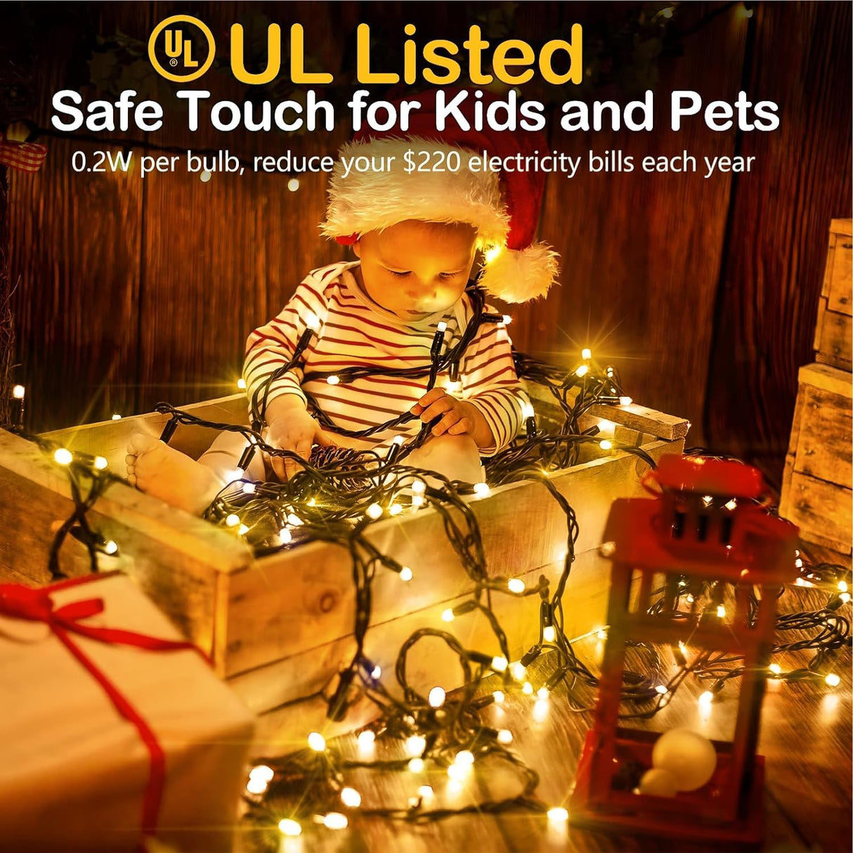 XURISEN 403FT Christmas Lights, 1000 LED Super Long String Lights 8 Modes & Memory Timer Plug in Twinkle Fairy Lights Decor for Home Xmas Party Wedding XURISEN