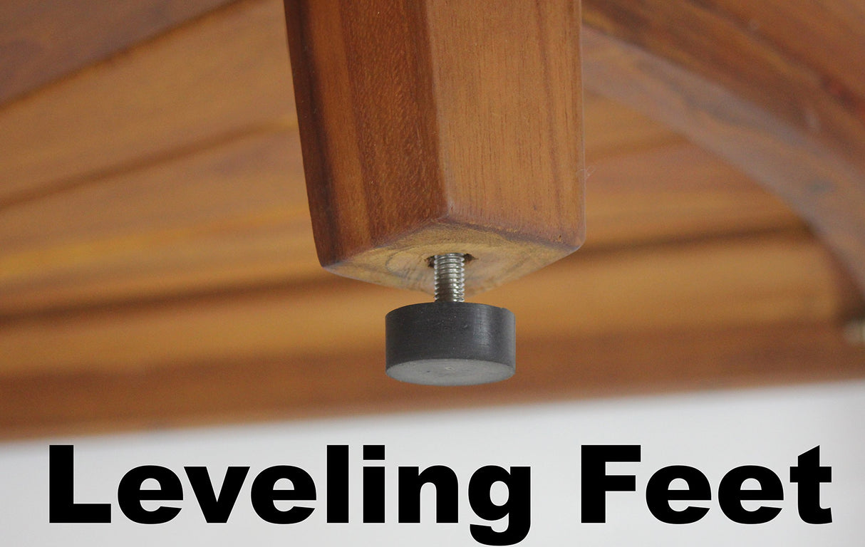 AquaTeak Patented 36" Maluku Teak Shower Bench with Shelf AquaTeak