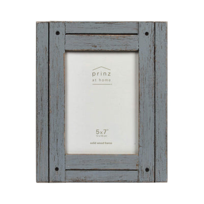 PRINZ Homestead Rustic Wood Frame in Distressed Finish, Gray, 5x7