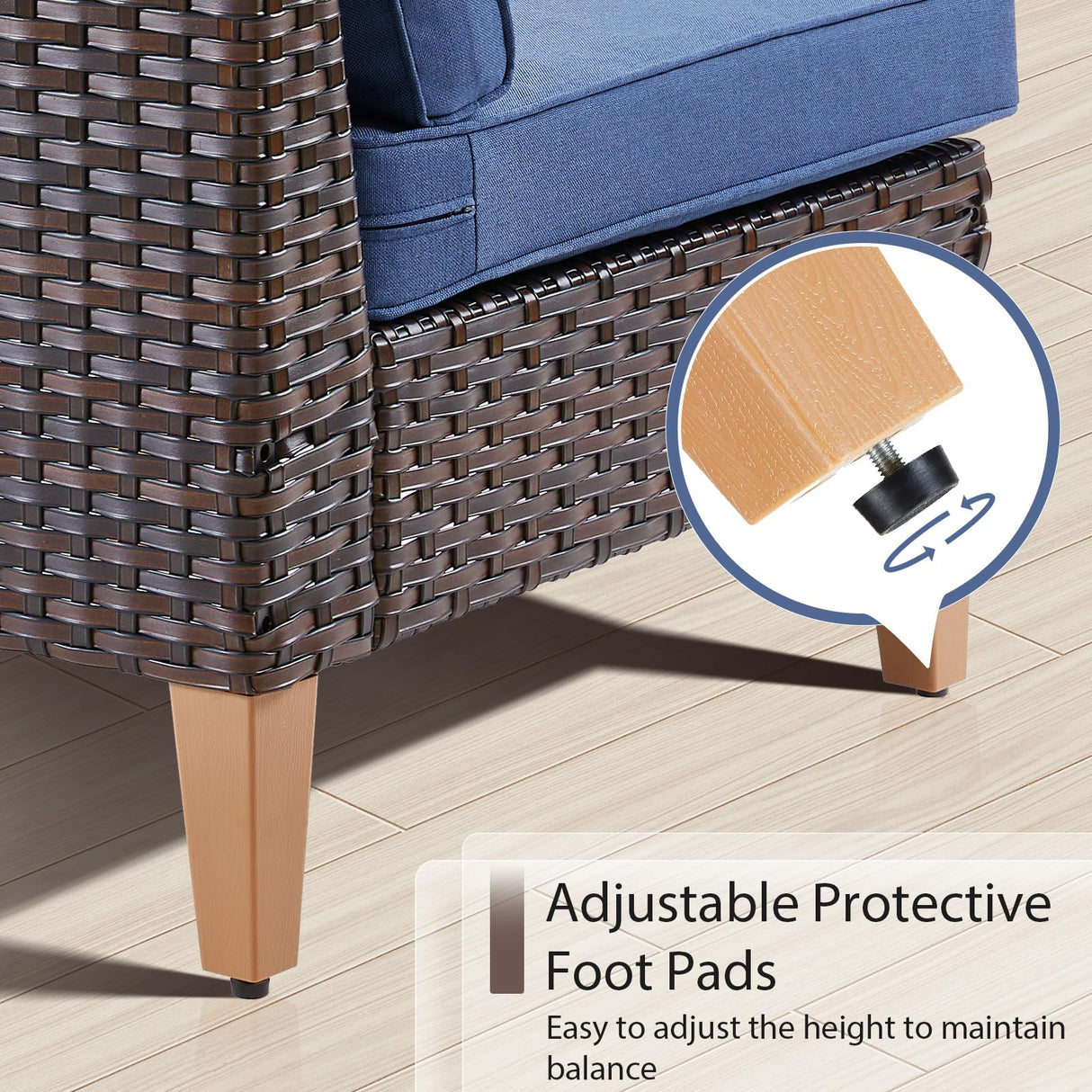 HUMMUH Patio Furniture Set with Fire Pit,Outdoor Modular Sectional Couch Loveseat Chairs with Table,All Weather PE Wicker Patio Conversation Sets for Deck Porch Backyard HUMMUH