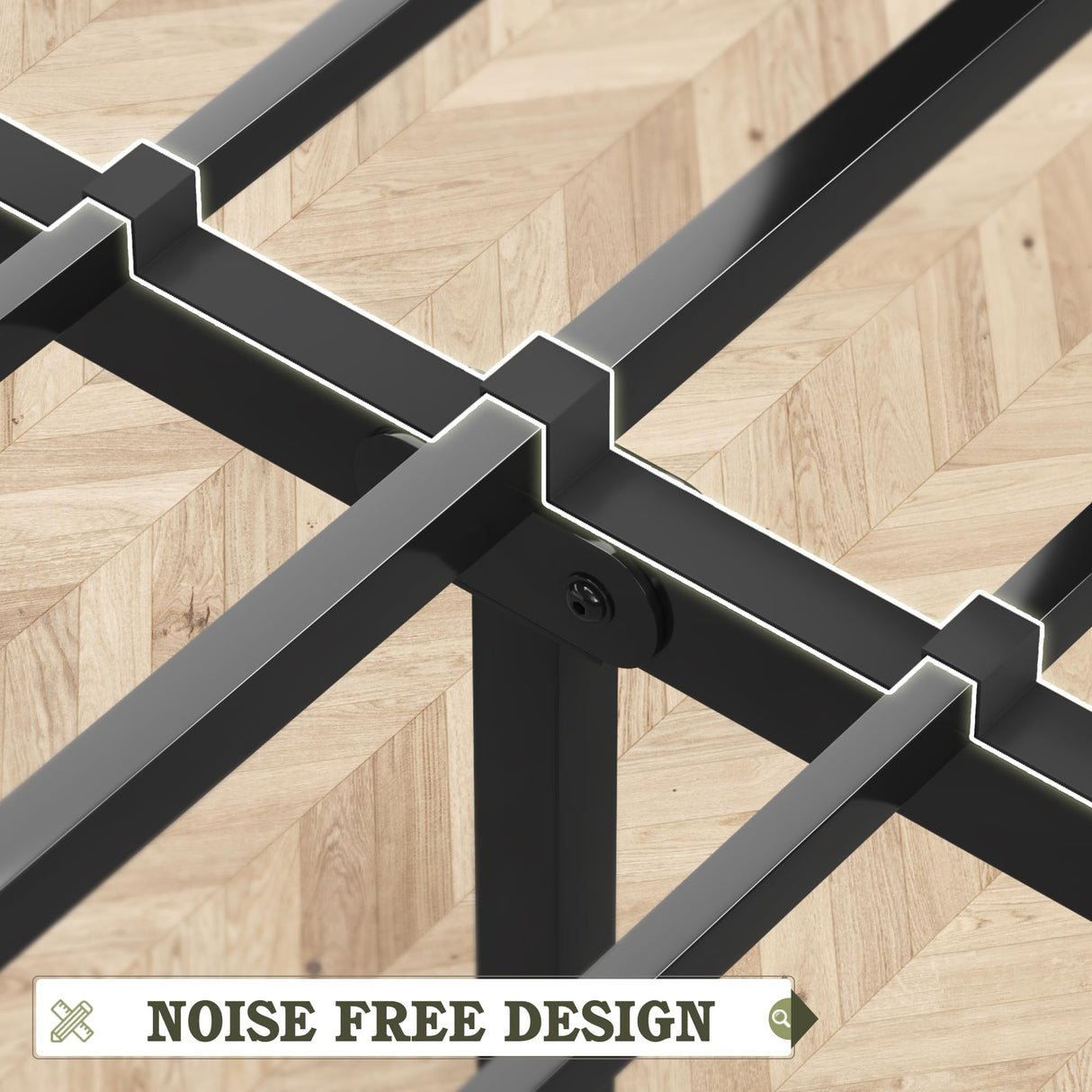 Lifezone Full Bed Frame with Headboard and Footboard, Metal Full Bed Frame with Under-Bed Storage, All-Metal Support System, No Box Spring Needed, Easily Assemble, Vintage Brown Lifezone