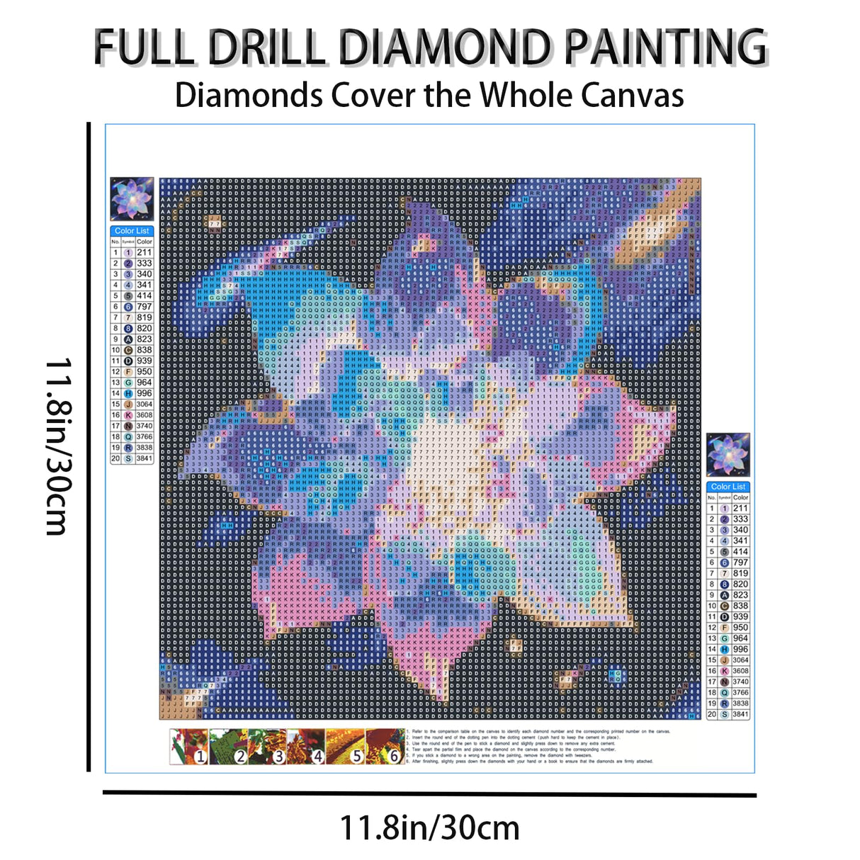 LYCNIGOO Diamond Art Kits for Adults, Mandala Flower 5D Diamond Painting Dots Art Kits for Adults Beginner, DIY Full Round Gem Crystal Art Paint by Diamond for Home Wall Decor, Ideal Gift, 12 X12 in LYCNIGOO