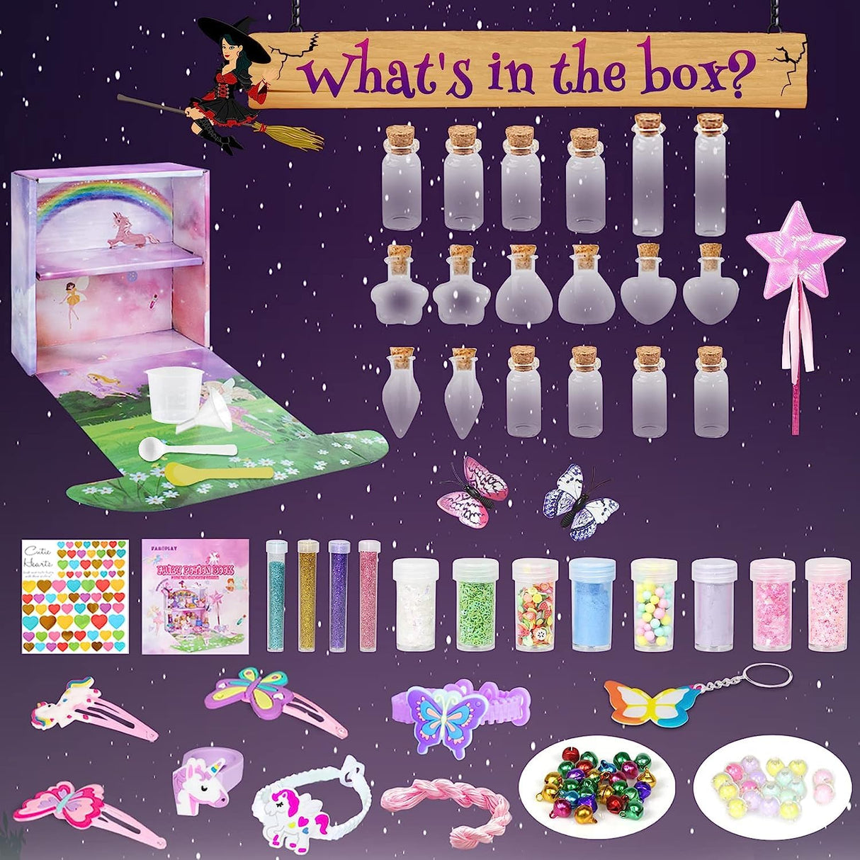 FAMOPLAY Fairy Potion Kits for Kids, DIY 18 Bottles Magical Fairy Polyjuice Potions, Creative Craft Kit Fun Magic Gift Toy for Girls 6 7 8 9 10 FAMOPLAY