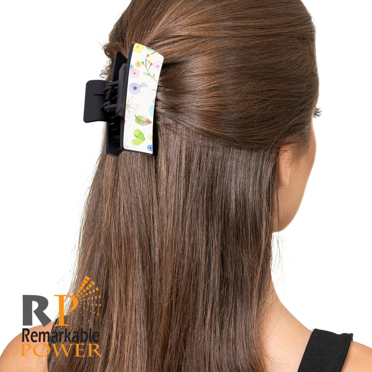 RP Remarkable Power, 8 Pack Sublimation Hair Claw Clip Blanks Non-Slip Hair Clips DIY Heat Transfer Rectangle for Thin Thick Long Hair RP Remarkable Power