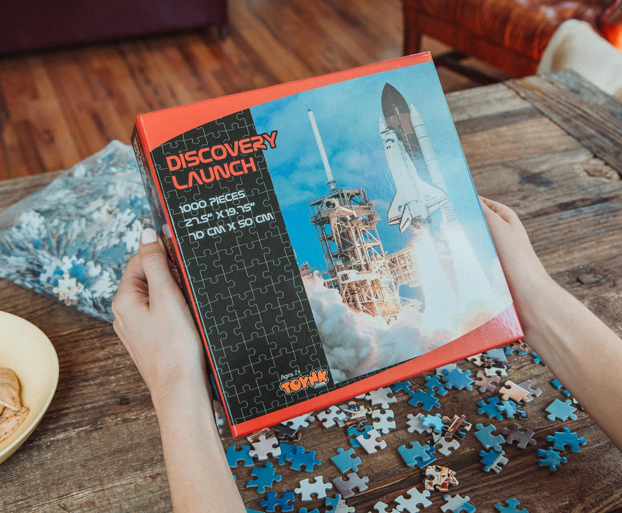 Discovery Launch NASA Space Shuttle 1000 Piece Jigsaw Puzzle For Adults And Kids | Challenging Interactive Brain Teaser for Family Game Night | 29 x 20 Inches Toynk