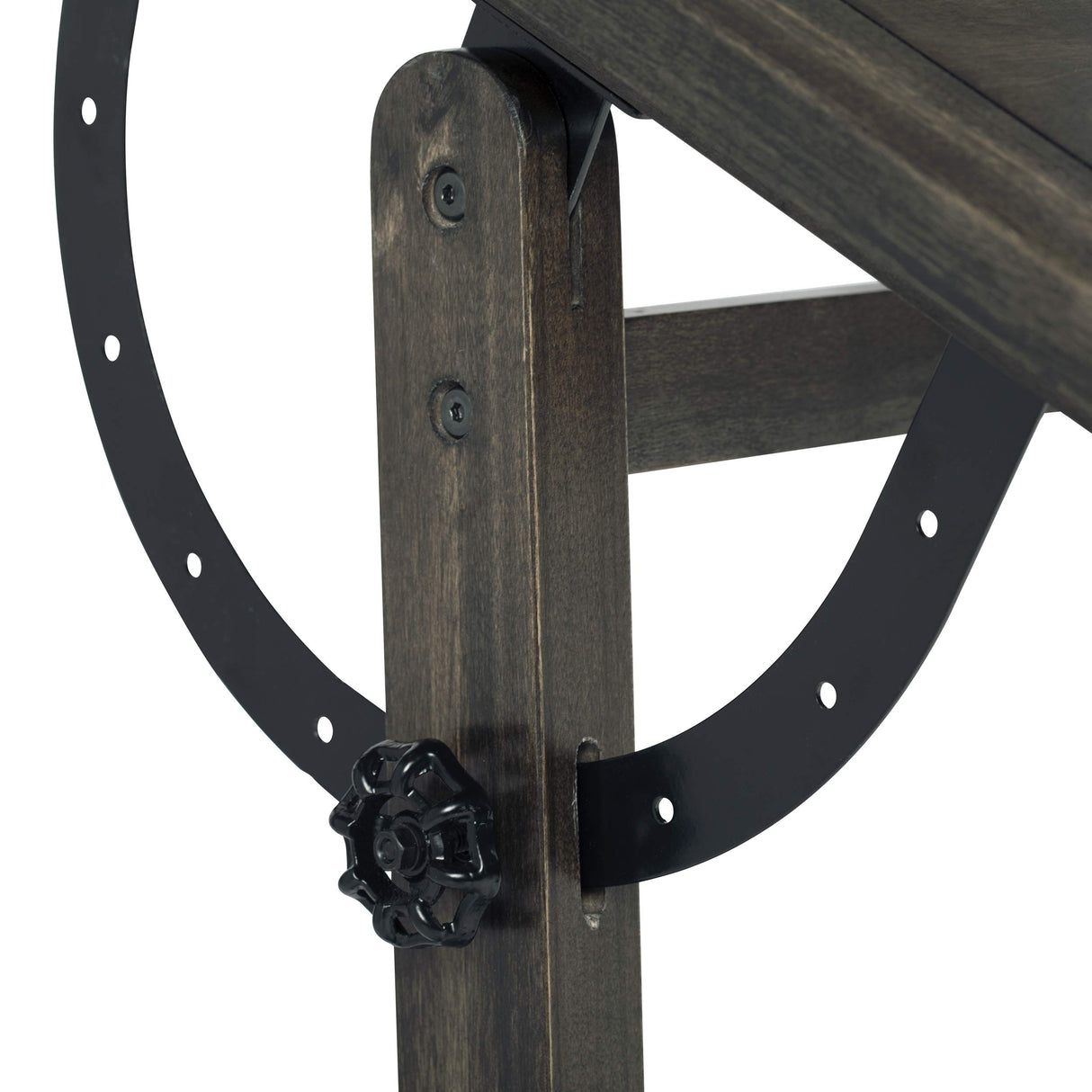 Studio Designs Vintage Drawing/Drafting Table with Pencil Ledge - 36" W x 24" D - Distressed Black - Adjustable Tilting Top SD STUDIO DESIGNS