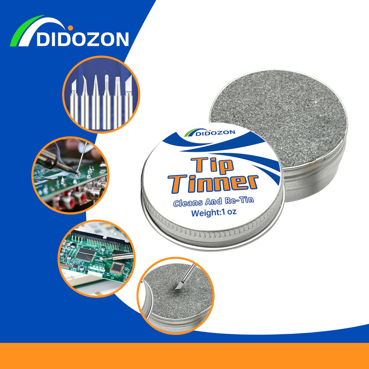 Tip Tinner, Soldering Iron Tip Cleaner and Re-Tinning Solution, 1 pcs, 1 oz DIDOZON