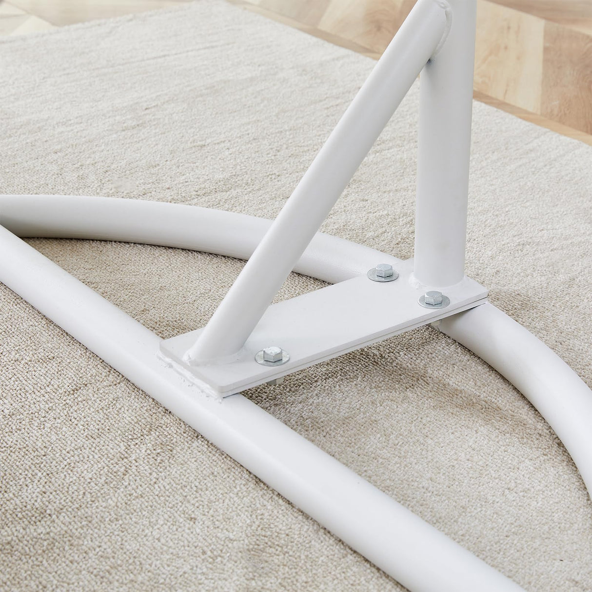 YWUFUART Hanging Egg Outdoor, Rattan Swing Chair with Foldable Basket, Hammock Chair with Metal Stand, Lounge Chair for Garden Backyard, White YWUFUART