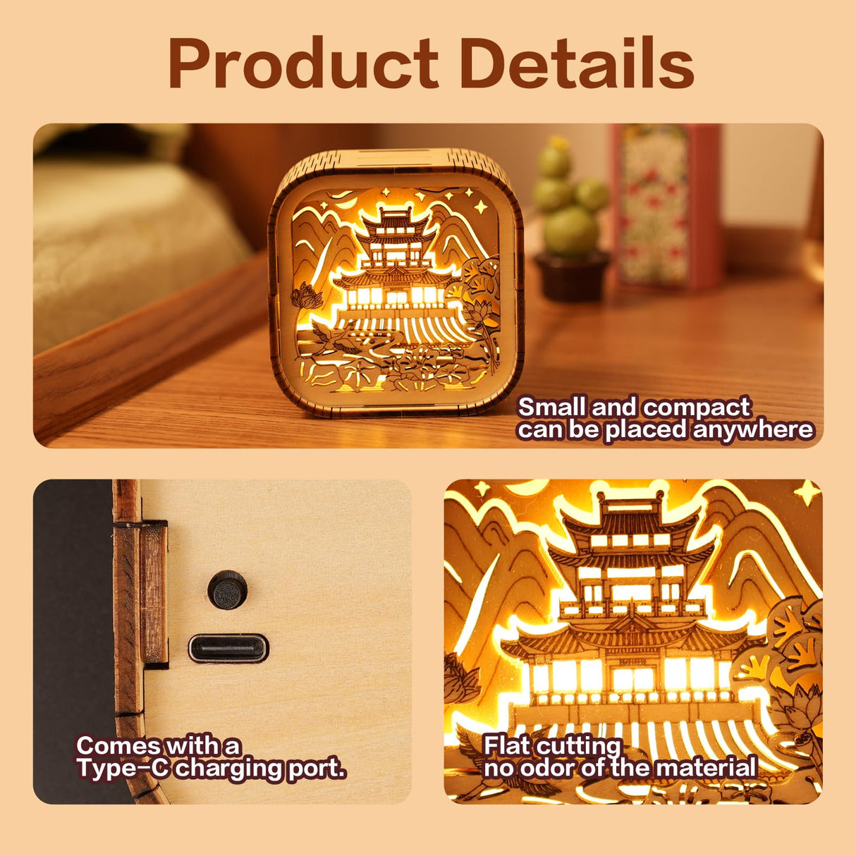 Generic GXUANAN 3D Wooden Puzzles for Adults and Kids, LED 3 Lighting Modes, DIY Kid's Game, Meaningful Gifts for Kids Age 6 7 8 9 10 11 12 13 Boys and Girls, Primary Colour of Trees, L0106P WoodArtSupply