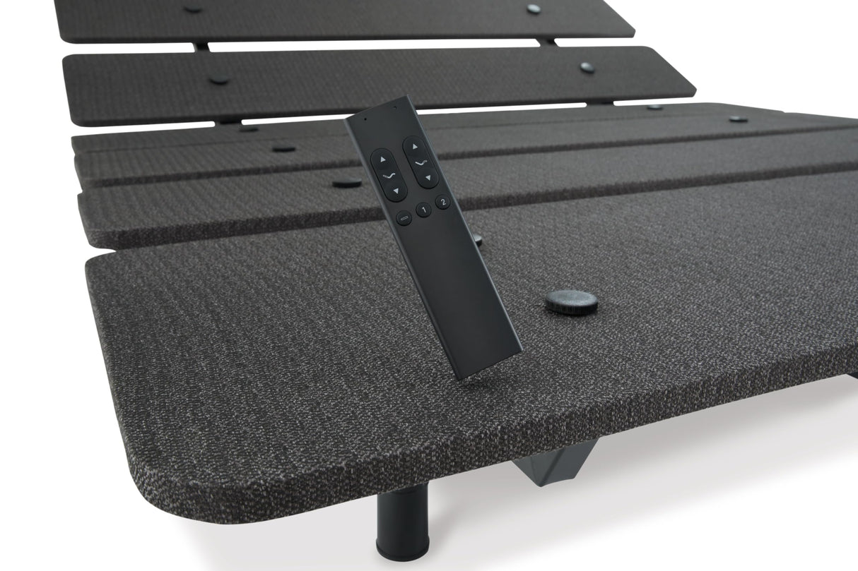 Signature Design by Ashley Cosmic Power Base Traditional California King Adjustable Base with Head and Foot Incline, Wireless Remote and USB Ports, Black Signature Design by Ashley