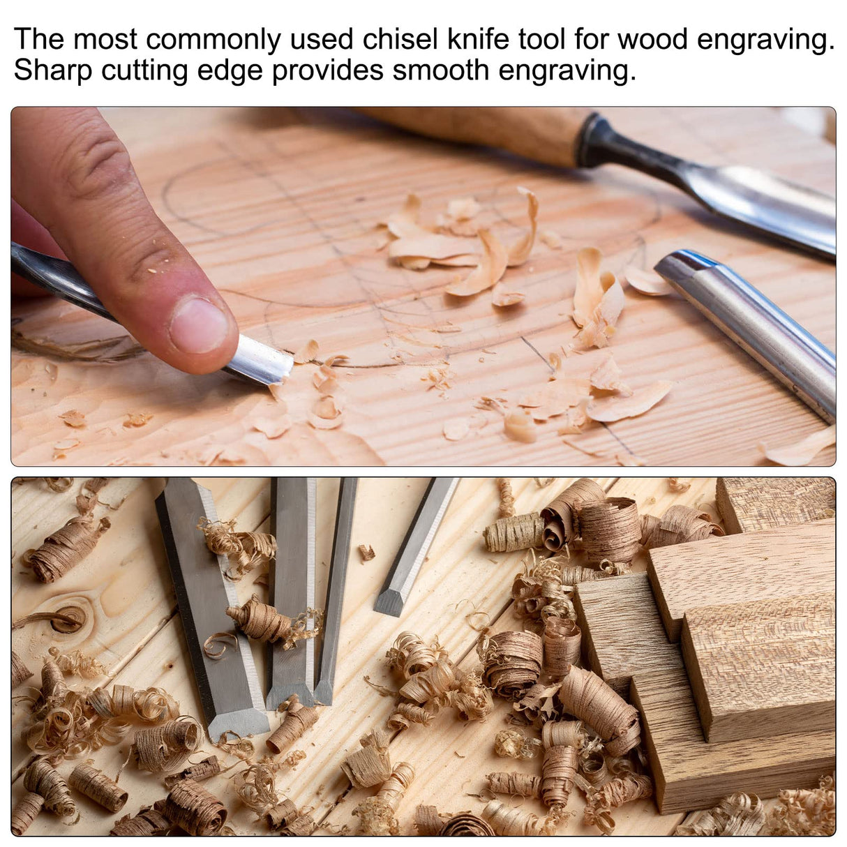 uxcell Wood Chisels Carving Knife, 10mm Chrome Plated 45# Carbon Steel Curved Half-round Tip Woodworking Hand Tool Graver 165mm (6.5-Inch) Length uxcell