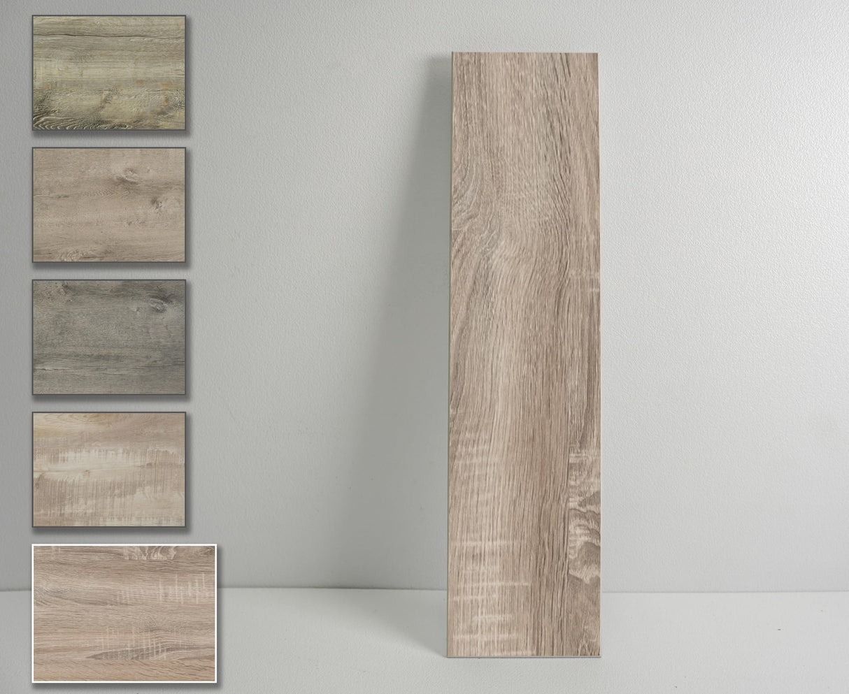 COLAMO Luxury 24PCS Faux Wood Texture Peel and Stick Backsplash,Vintage Oak Stick On Accent Wall Swatch Thick Rigid Shiplap Panels, Self Adhesive Wooden Wall Paneling for Kitchen Backsplash COLAMO