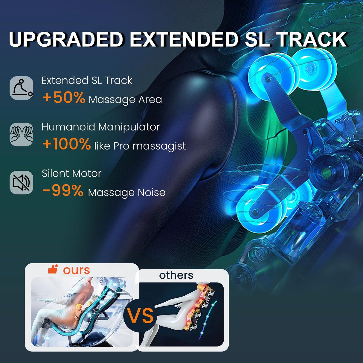 VUYSUYVY 4D Massage Chair Full Body, Zero Gravity SL-Track Massage Chair Recliner with AI, Body Scan, Heating, Calf Kneading, Rocking Sleep Mode, Airbags, Foot Rollers, 4 Control Ways, BH-5201 VUYSUYVY