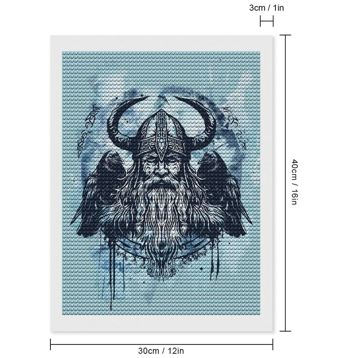 Brkgpw Viking Norse Odin Crow Diamond Art Painting Kit 12x16inch, Adult, Canvas, Unisex, All Seasons Brkgpw