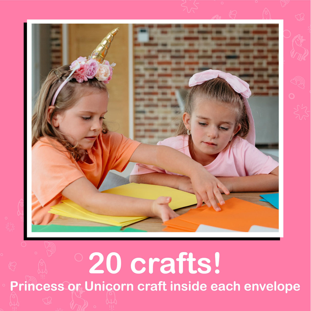 Craftikit® 20 Award-Winning Princess & Unicorn Crafts for Kids Ages 3-10 Years, All-Inclusive Toddler Arts and Craft Kits for Kids, Fun Toddler Craft Box for Girls in Preschool Craftikit