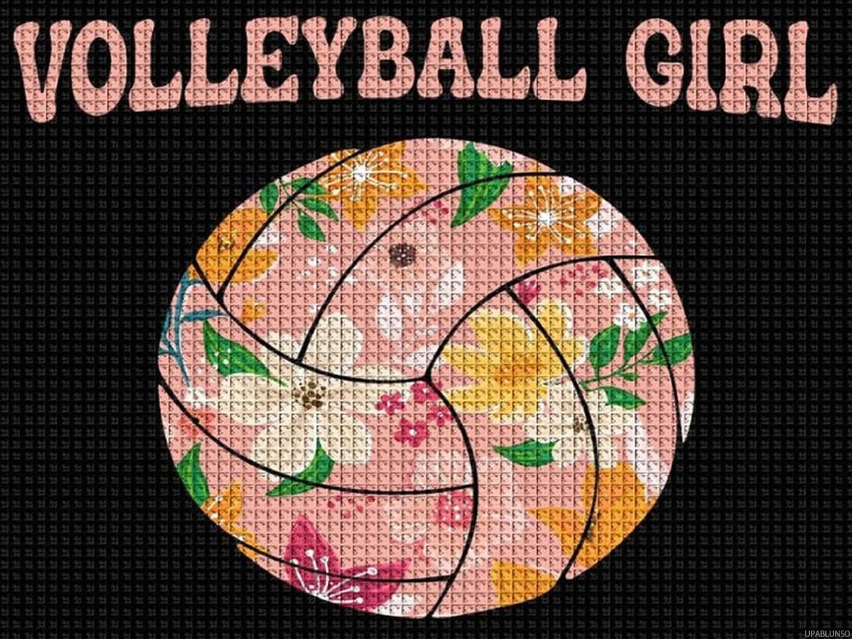 UPABLUNSO Diamond Painting Art Kits Beautiful Volleyball for Adults, DIY 5D Round Full Drill Diamond Painting for Beginners, Wall Home Decor, Gifts 12"x16" UPABLUNSO