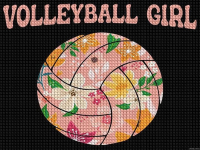 UPABLUNSO Diamond Painting Art Kits Beautiful Volleyball for Adults, DIY 5D Round Full Drill Diamond Painting for Beginners, Wall Home Decor, Gifts 12"x16"