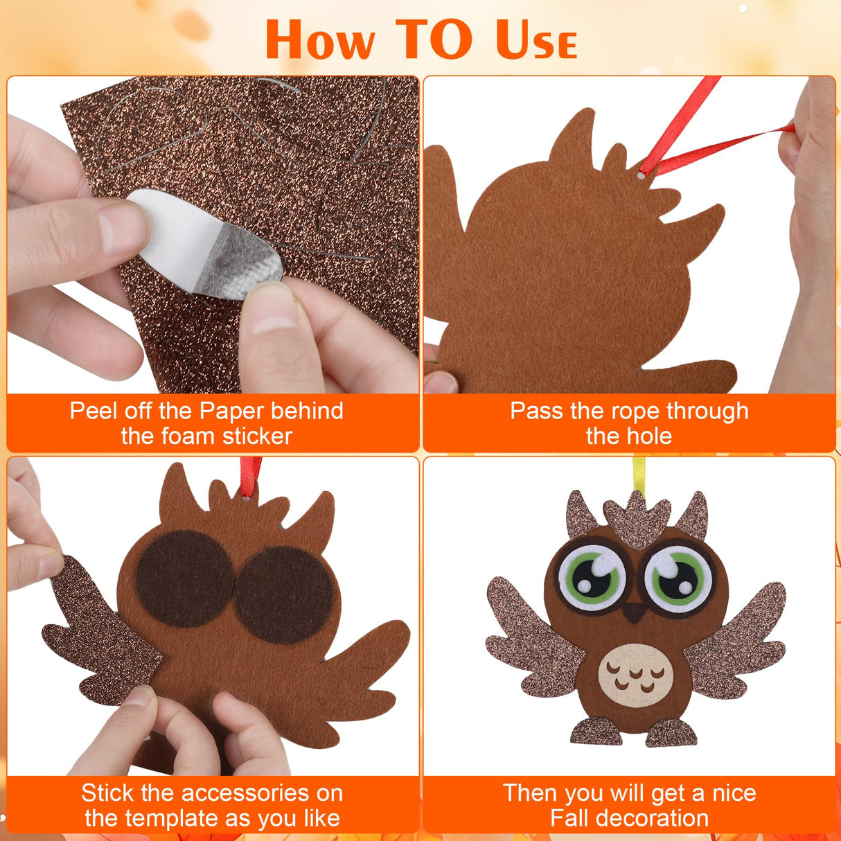 DIYASY 12 Pcs Fall Animal Craft for Kids, Make You Own Animal Foam Stickers Thanksgiving Craft Kits Arts and Crafts DIY Kid Friendly Autumn Decorations Games Party Activities Supplies Age 3-5 4-8 DIYASY