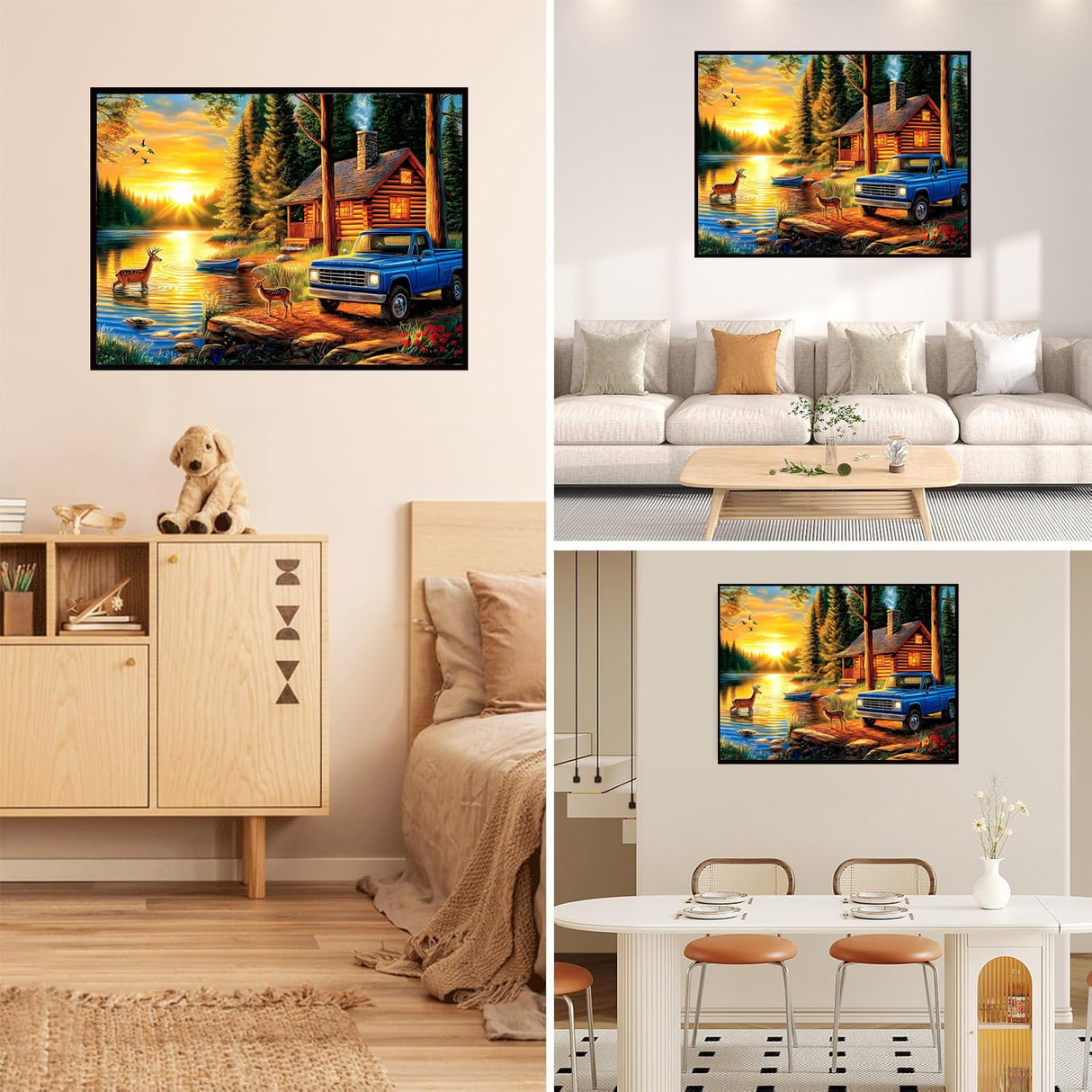 Diamond Art Kits for Adults Beginner- Deer Forest DIY Modern Diamond Painting Kits 5D Diamond Dots Gem Art Crafts with Tools- Round Full Drill Funny Crafts for Home Wall Decor&Gift-12x16 inch Fairyland JinWenn