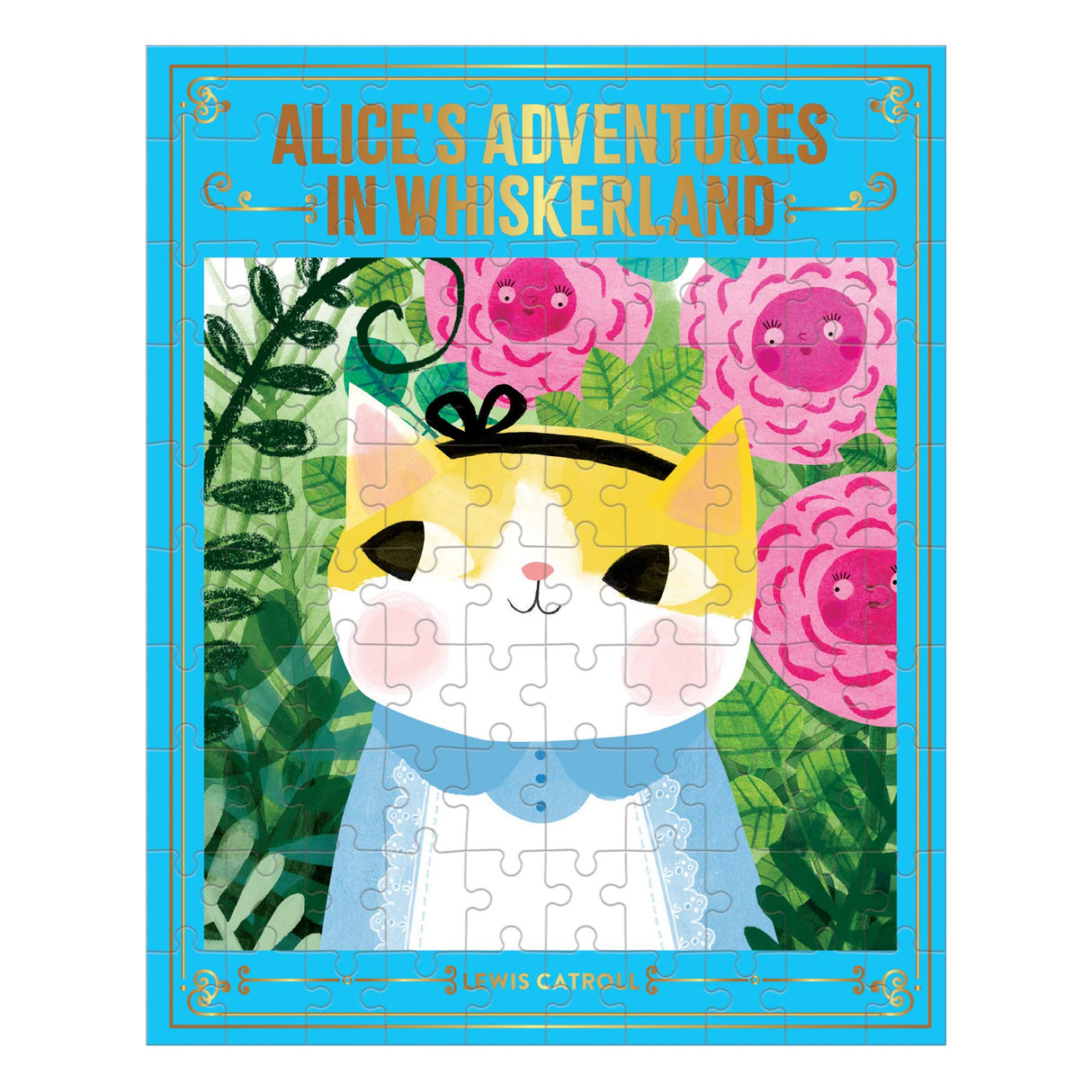 Mudpuppy Alice’s Adventures in Whiskerland Bookish Cats Puzzle, 100 Pieces, 10.75” x 13.5” – Jigsaw Puzzle for Ages 6 and Up, Features an Adorable Cat Portrait of Alice with Foil Embellishments Abrams