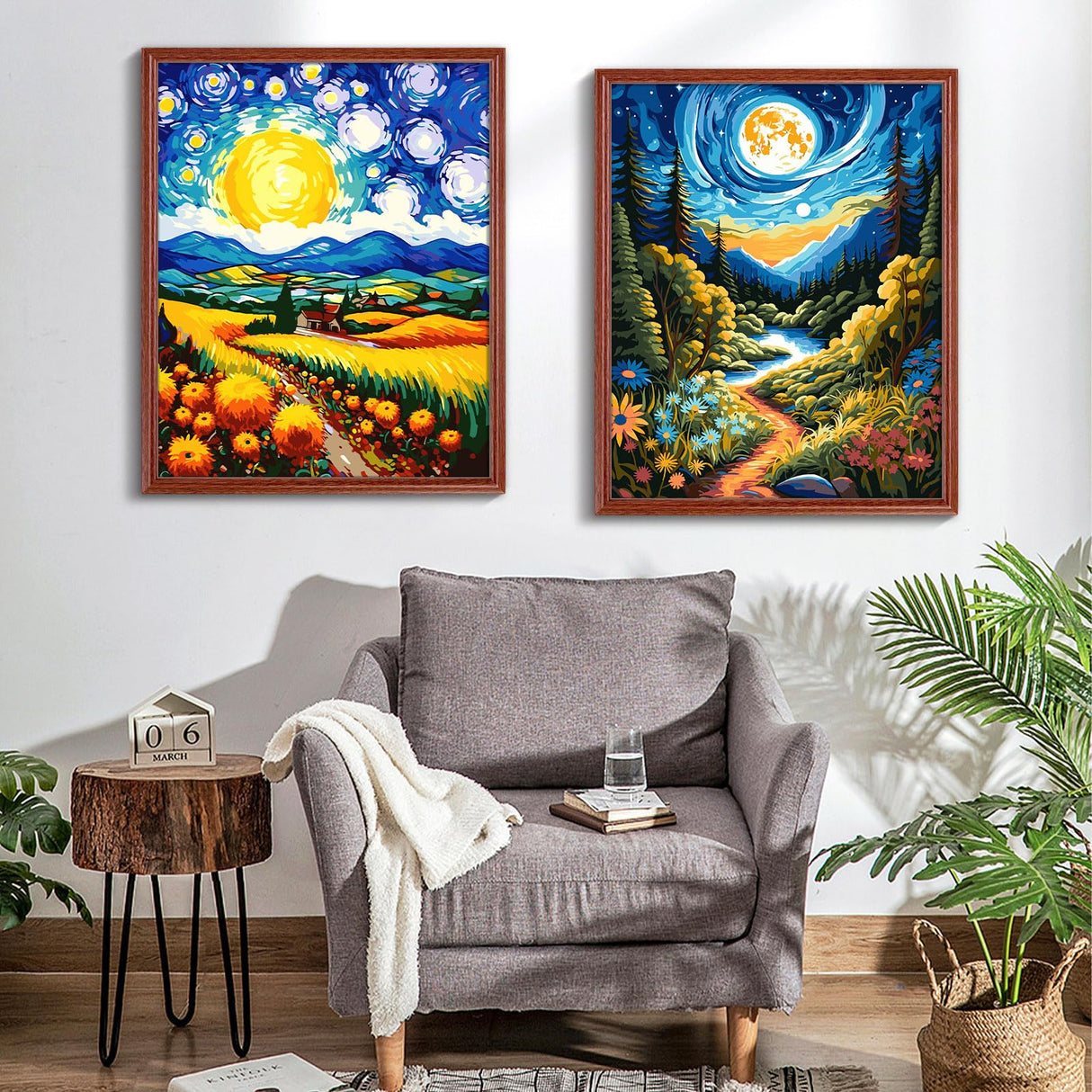 ZTOTZ Paint by Numbers Kit for Adults Countryside,Field Paint by Numbers Landscape, Landscape Paint by Numbers Kits Suitable for Home Wall Decoration 16x20 Inch(Sunflower Field) ZTOTZ