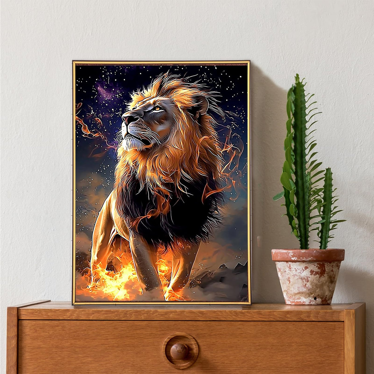 ZENDIYO Lion Diamond Painting Kits for Adults, Animal 5D Diamond Art Kits for Adults Beginners, DIY Full Drill Diamonds Dots Gem Art Painting and Crafts for Home Wall Decor 12x16inch ZENDIYO