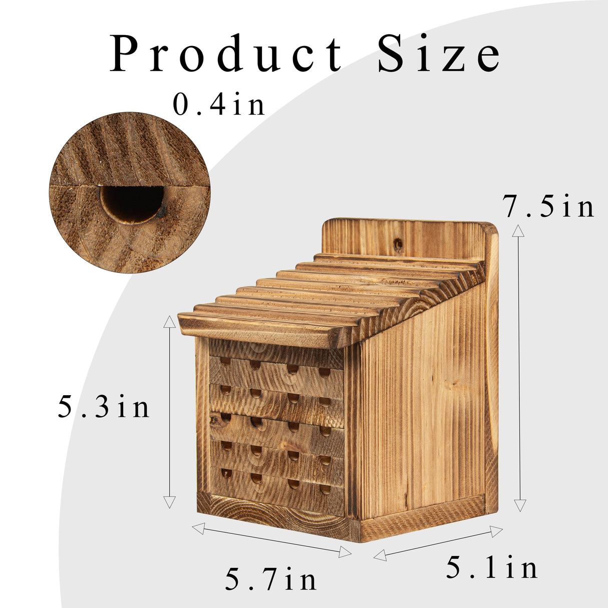BalterFF Bee Houses for The Garden Insect Bee Hotel Carpenter Wood Bee House of Outside Box BalterFF