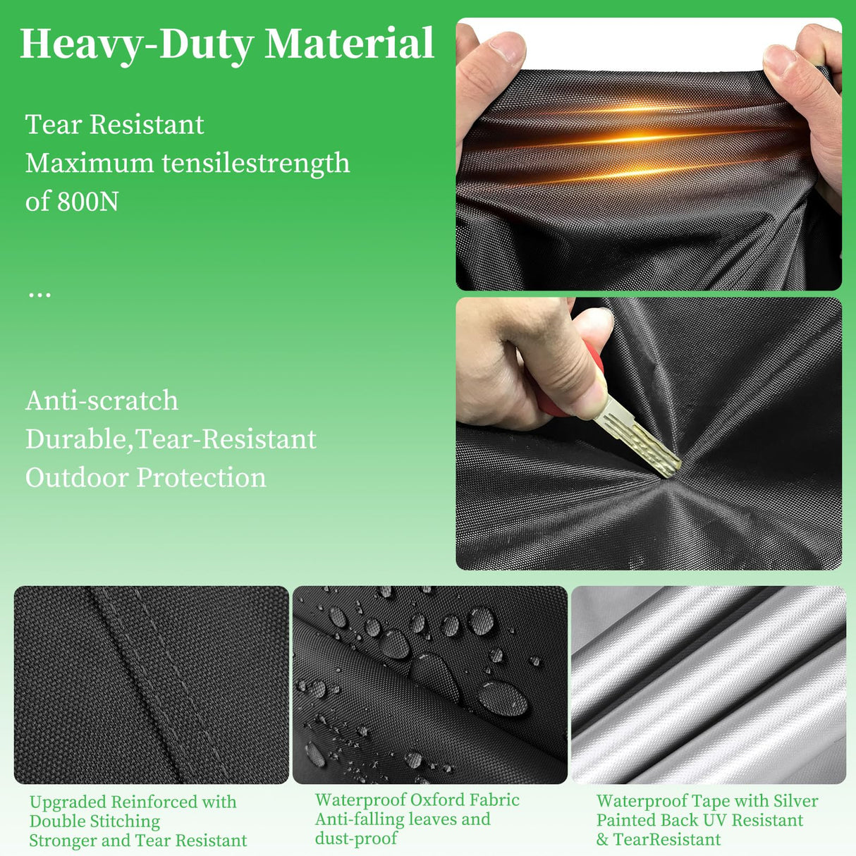 HIGHTQURO 18Ft Round Pool Cover,Heavy Duty Waterproof Round Pool Covers for Above Ground Pools with Ground Nails and Windproof Ropes,Increase Stability&Tear-Resistant, Waterproof and Dustproof, Black HIGHTQURO