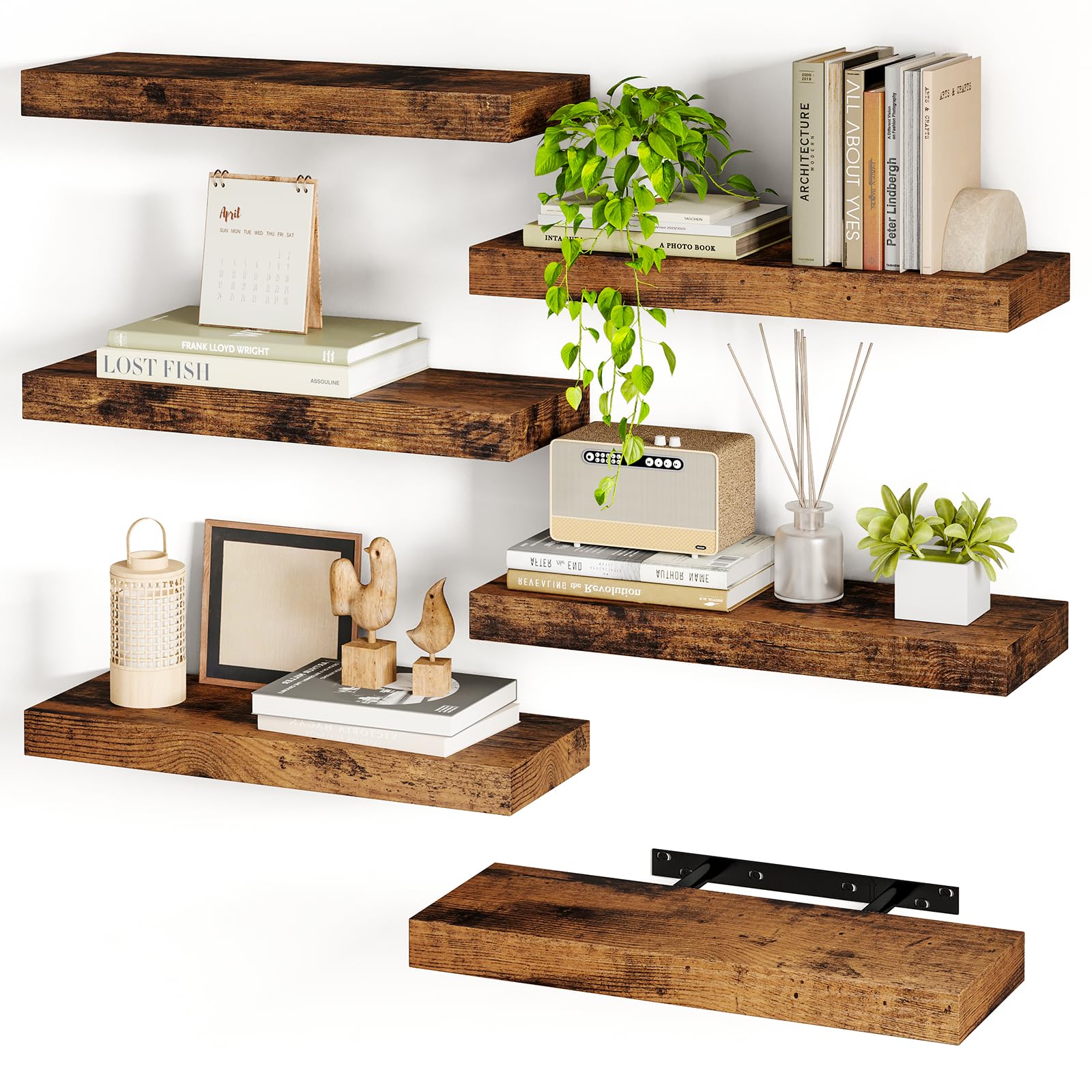 Set of 6 sold Floating Shelves