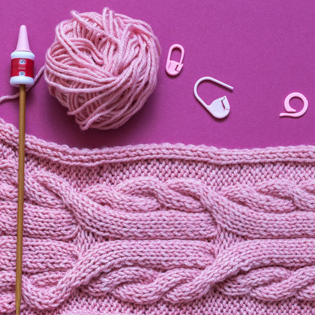 PATIKIL Crochet Stitch Markers, 100 Pack Plastic Knitting Markers Needle Pin Heart Locking Stitch Marker for Sewing Crocheting DIY Craft, Pink PATIKIL