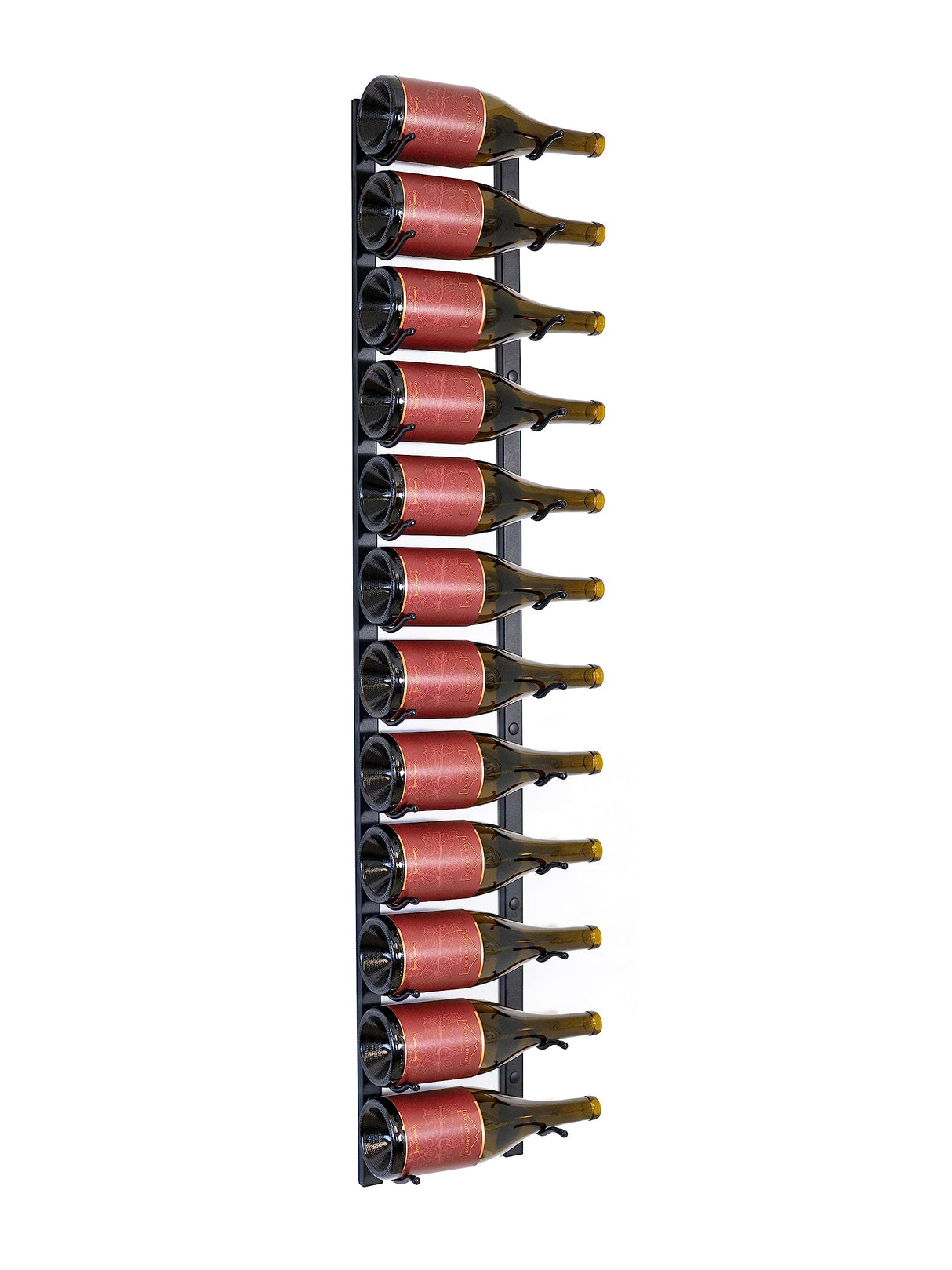 Jagged Ridge Wine Rooms - Premium Wall Mounted Metal Wine Rack - 12 Wine Bottles Holder - Modern Wine Rack, Matte Black - Space Saving for Home, Kitchen, Bar - Designed in Canada by Wine Enthusiasts Jagged Ridge Wine Rooms