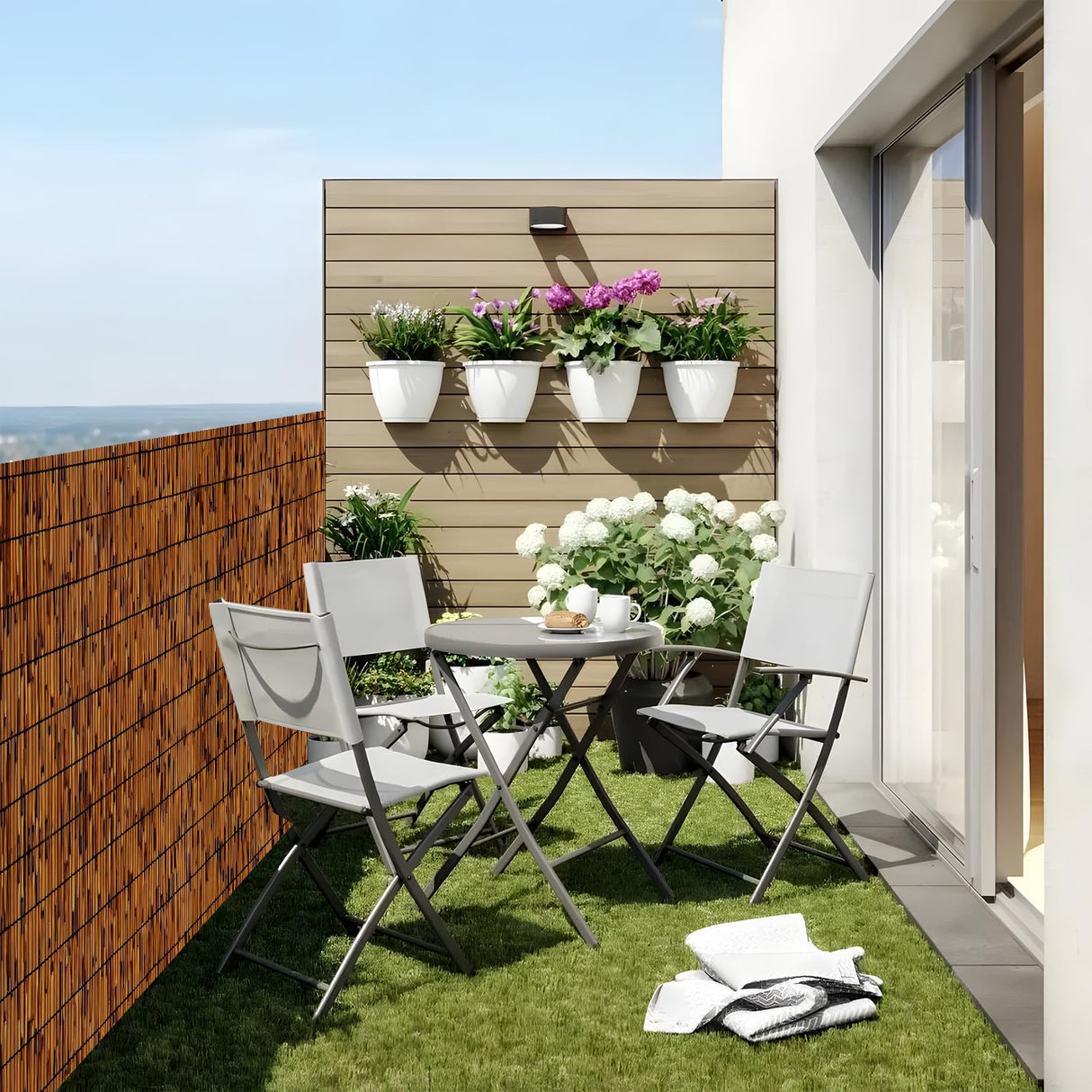 TENTONUP Bamboo Fence 6 Feet High Outdoorh,Bamboo Reed Fence Rolls,Bamboo Privacy Fence Screen,Bamboo Reed Fencing for for Outdoor Backyard,Garden,Balcony,Patio,6FT x 16.4FT,Brown TENTONUP