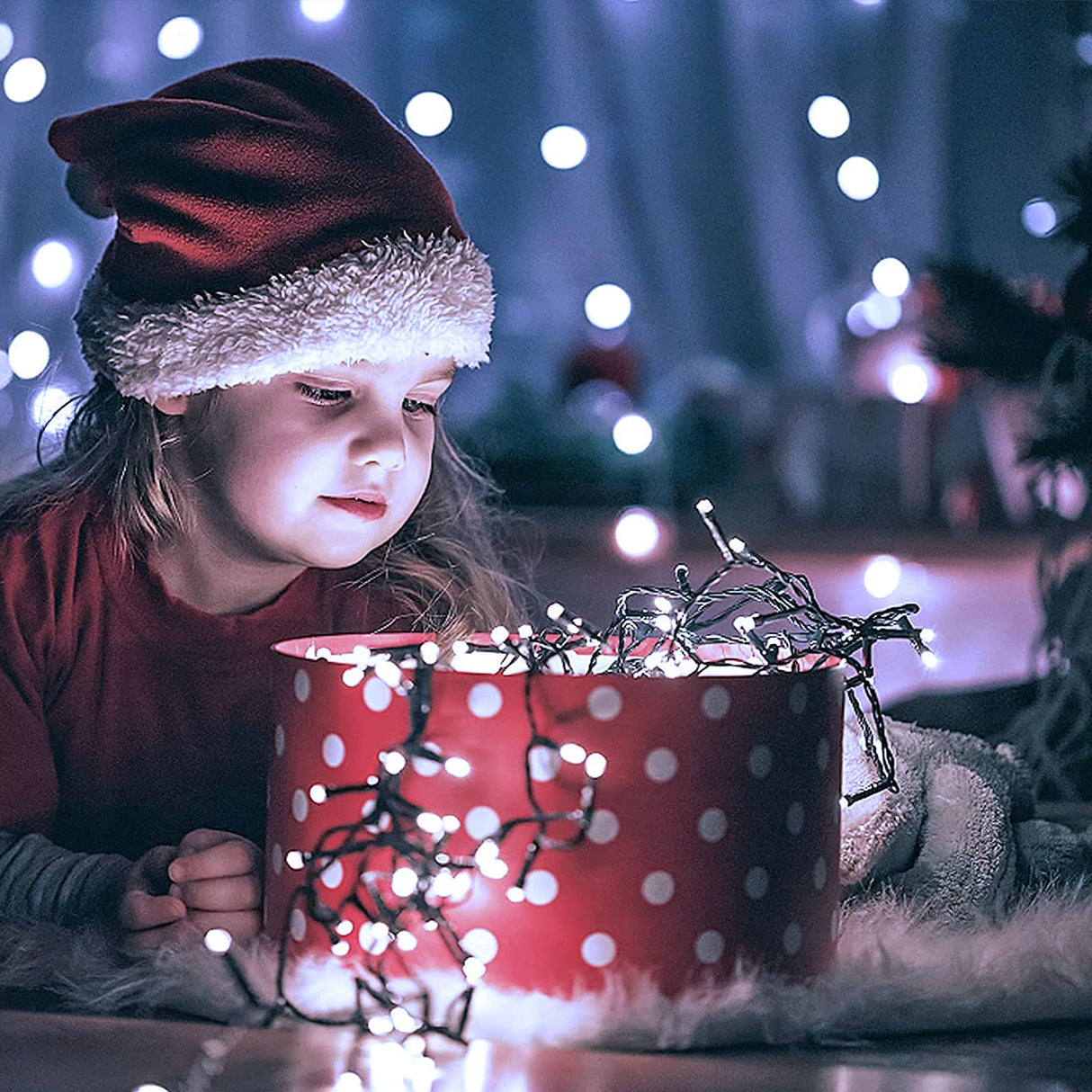 JMEXSUSS 250 LED White Christmas Lights Outdoor Waterproof, 91.5ft Extendable Green Wire Christmas Tree Lights, 8 Modes White String Lights Indoor for Wedding Party Garden Patio Decorations JMEXSUSS