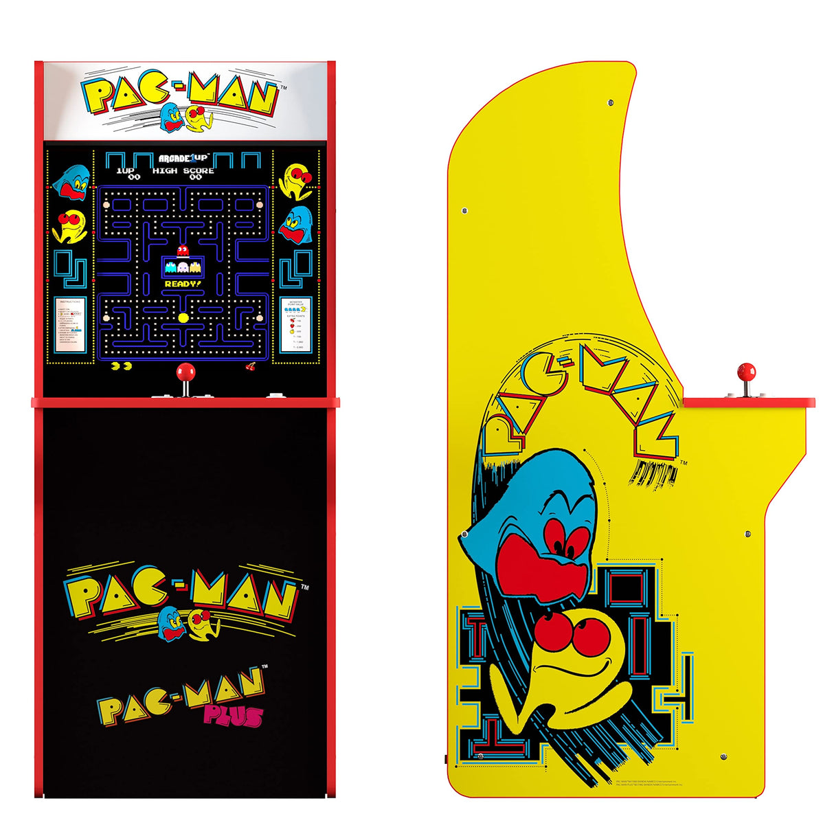 Arcade1Up Pac-Man - Classic 2-in-1 Home Arcade, 4ft ARCADE1UP