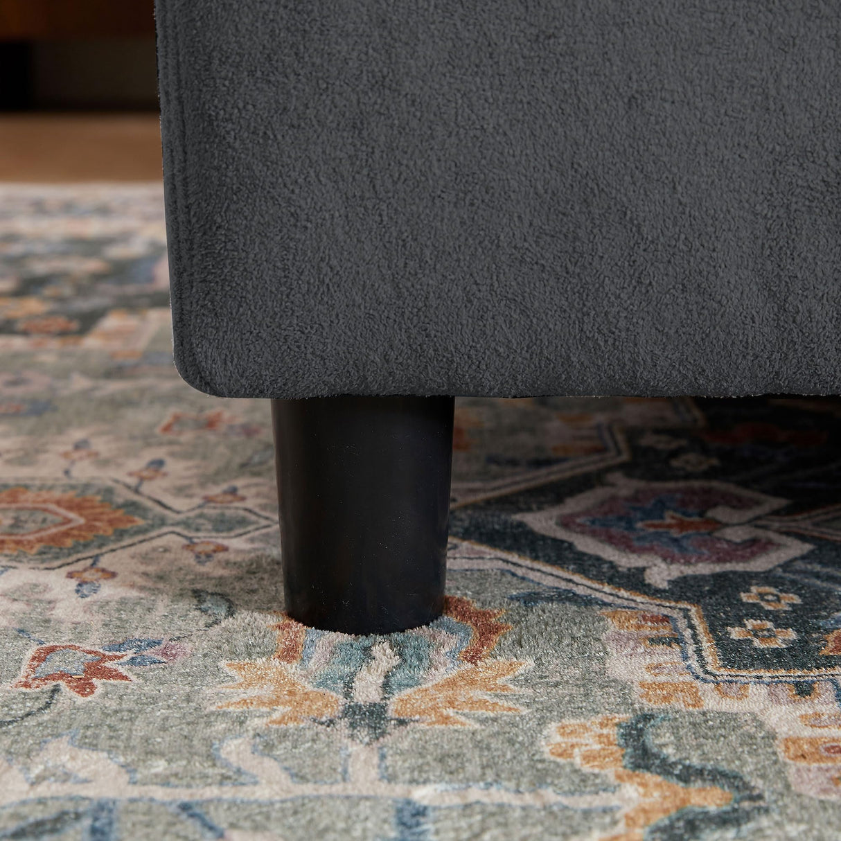 Jarenie 102" Convertible Sectional Sofa Couch, L Shaped Couch with Back Cushions, Modern Upholstered 6-Seat Reversible Sofa Set for Living Room, Apartment, Office, Dark Grey Jarenie