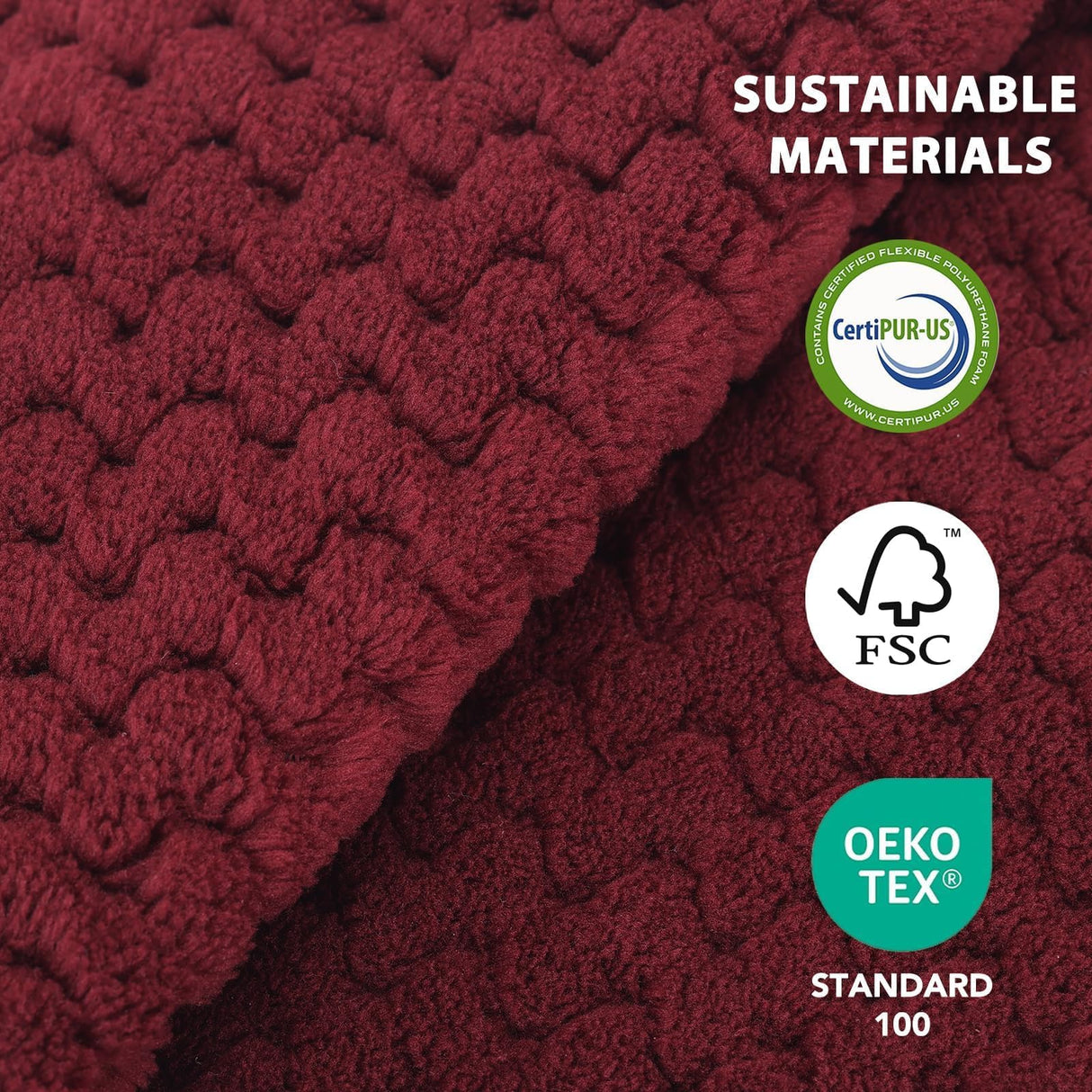 EONIX Dual Motor Lay Flat Power Lift Recliner Chair for Elderly, Electric Recliner Lift Chairs for Adults with Cup Holders, 400lbs Heavy Duty Power Recliner Sofa with Heat and Massage, Burgundy EONIX