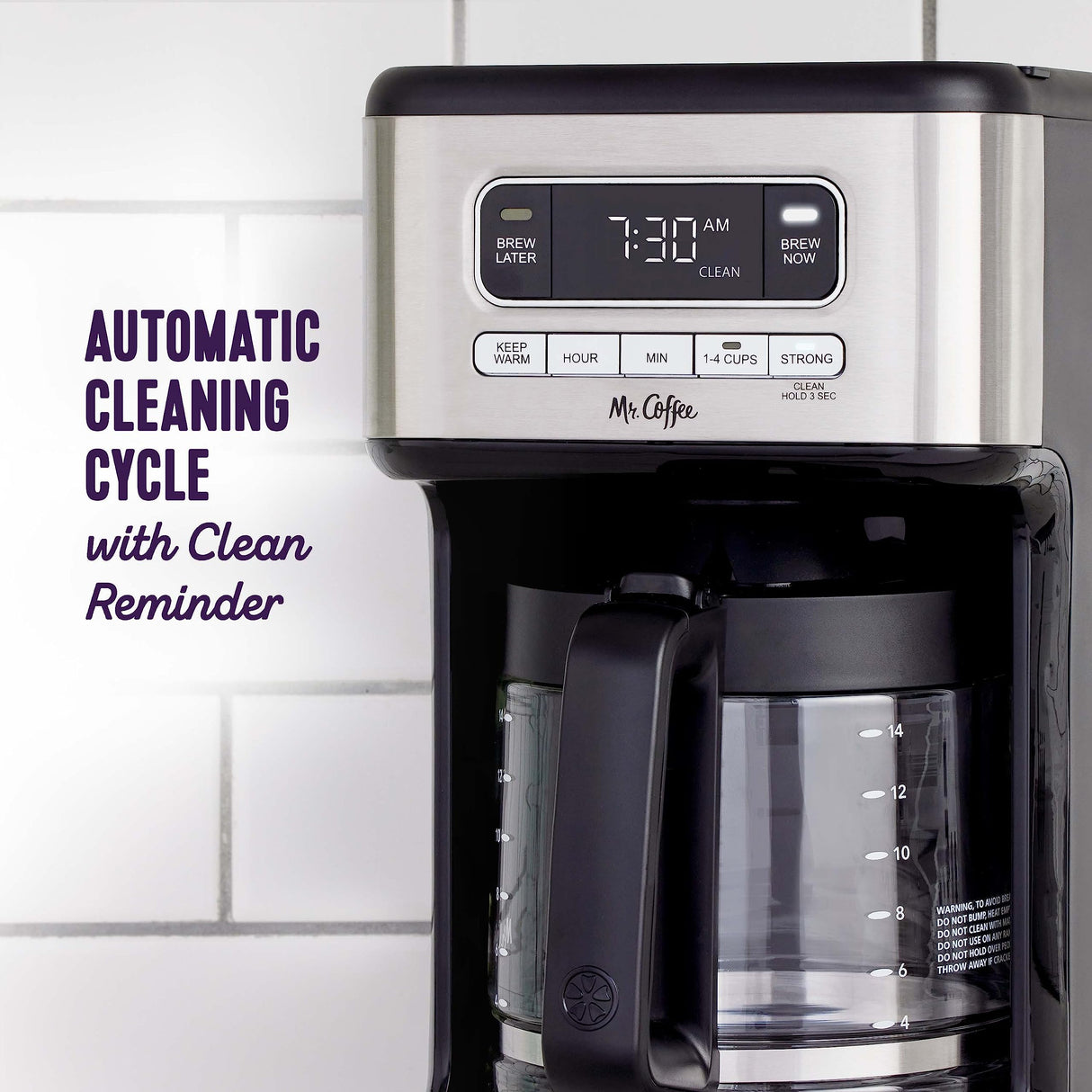 Mr. Coffee 14 Cup Programmable Coffee Maker, Stainless Steel Mr. Coffee