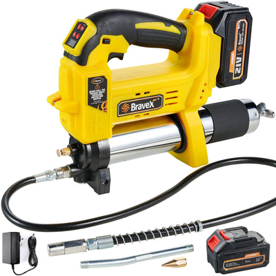 STEINBRÜCKE Grease Gun - Grease Gun Battery Powered,11,000 PSI Cordless Grease Gun with 40” Long Hose, Electric Grease Gun