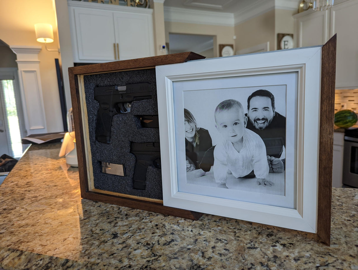 3F Box Key Holder For Wall, Wooden Entryway hidden storage, Photo Frame And Key Holder, Key Hook For Wall WoodArtSupply