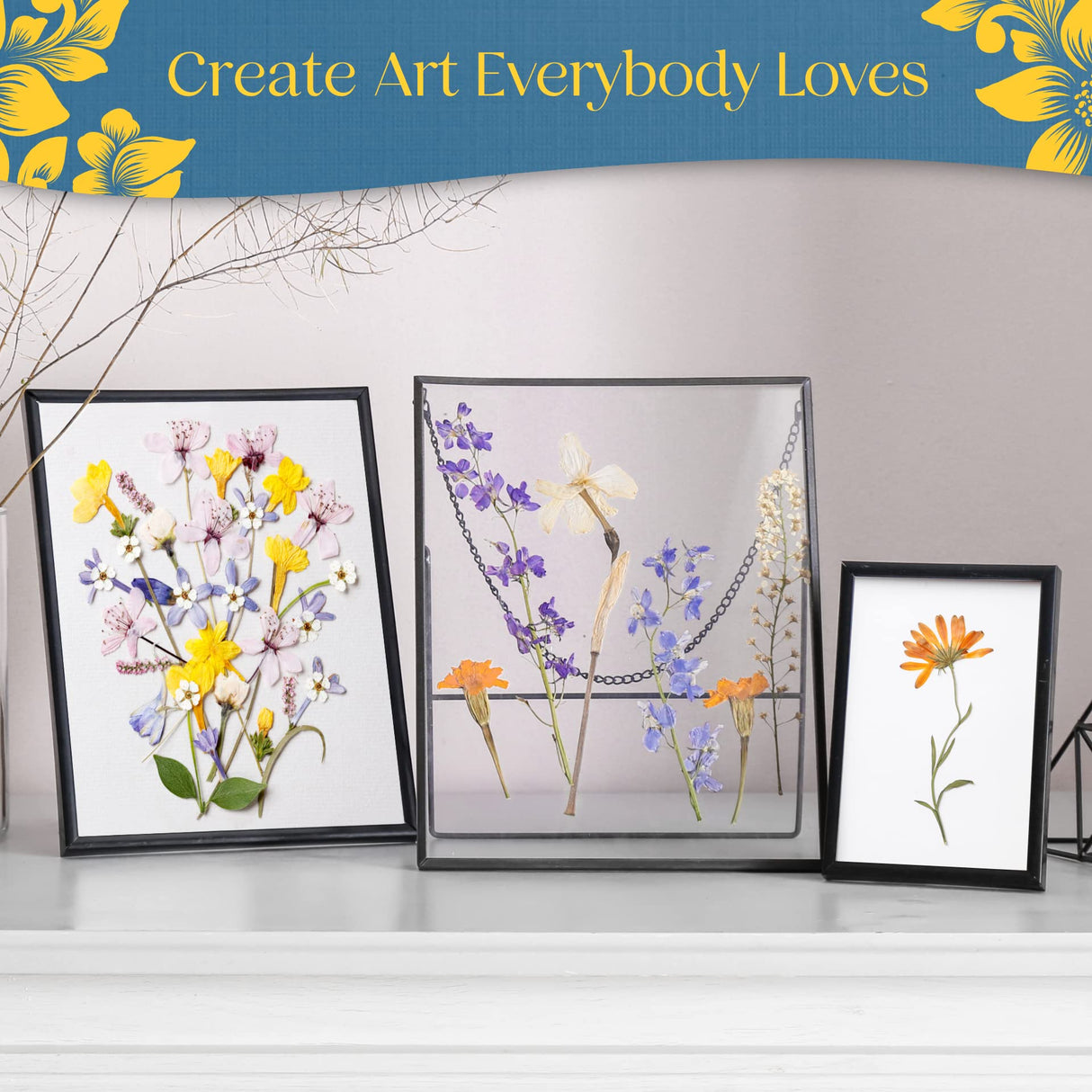 Berstuk Wooden Flower Press for Adults and Teens - Includes Expert Video Tutorials - Large Flower Press Kit 10.8" x 6.9" - Gift-Ready Packaging Ideal for Arts and Crafts Lovers Berstuk