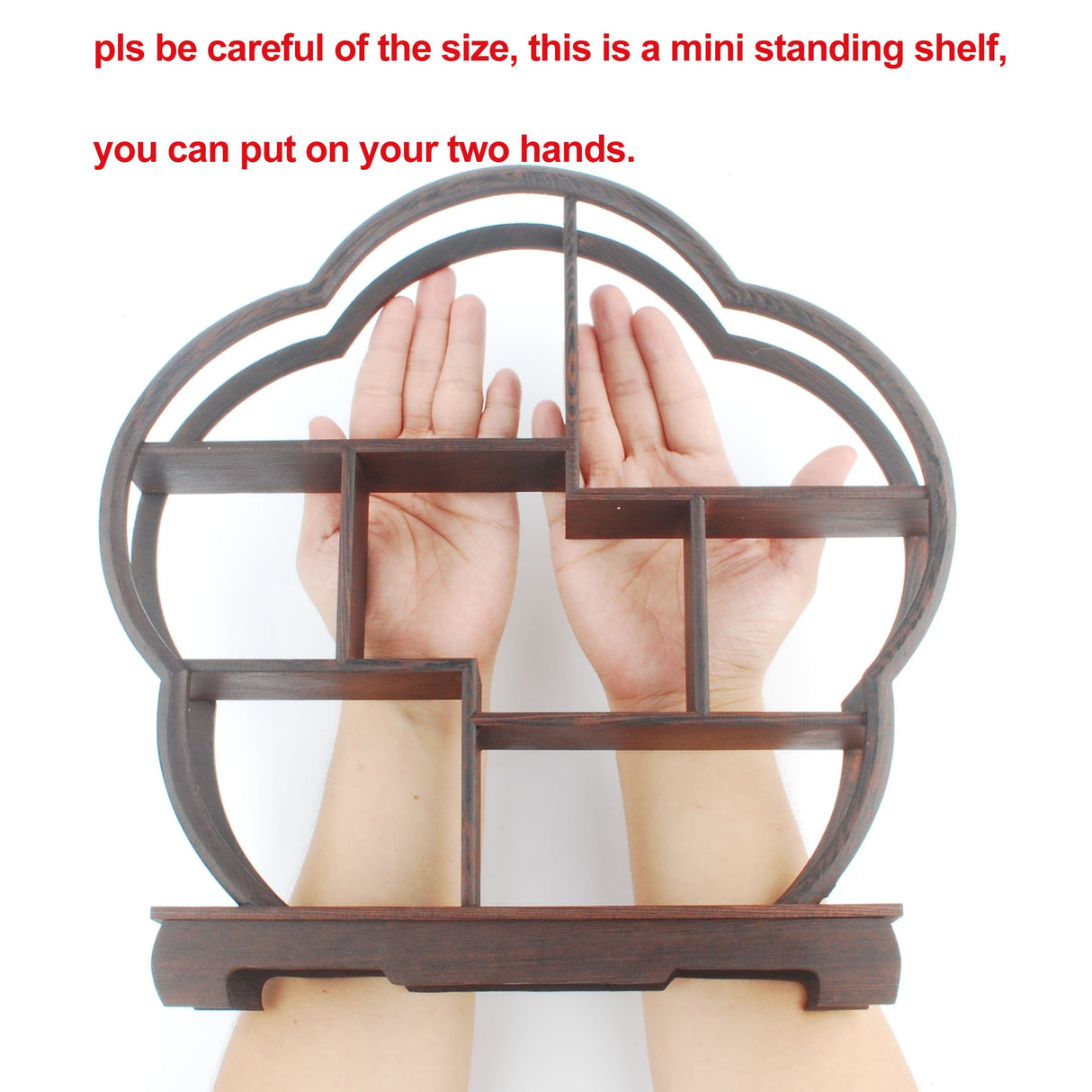 NWFashion Chinese Wooden Rosewood Display Stand Decoration Curio Cabinets Shelf (Hexagon) NWFashion