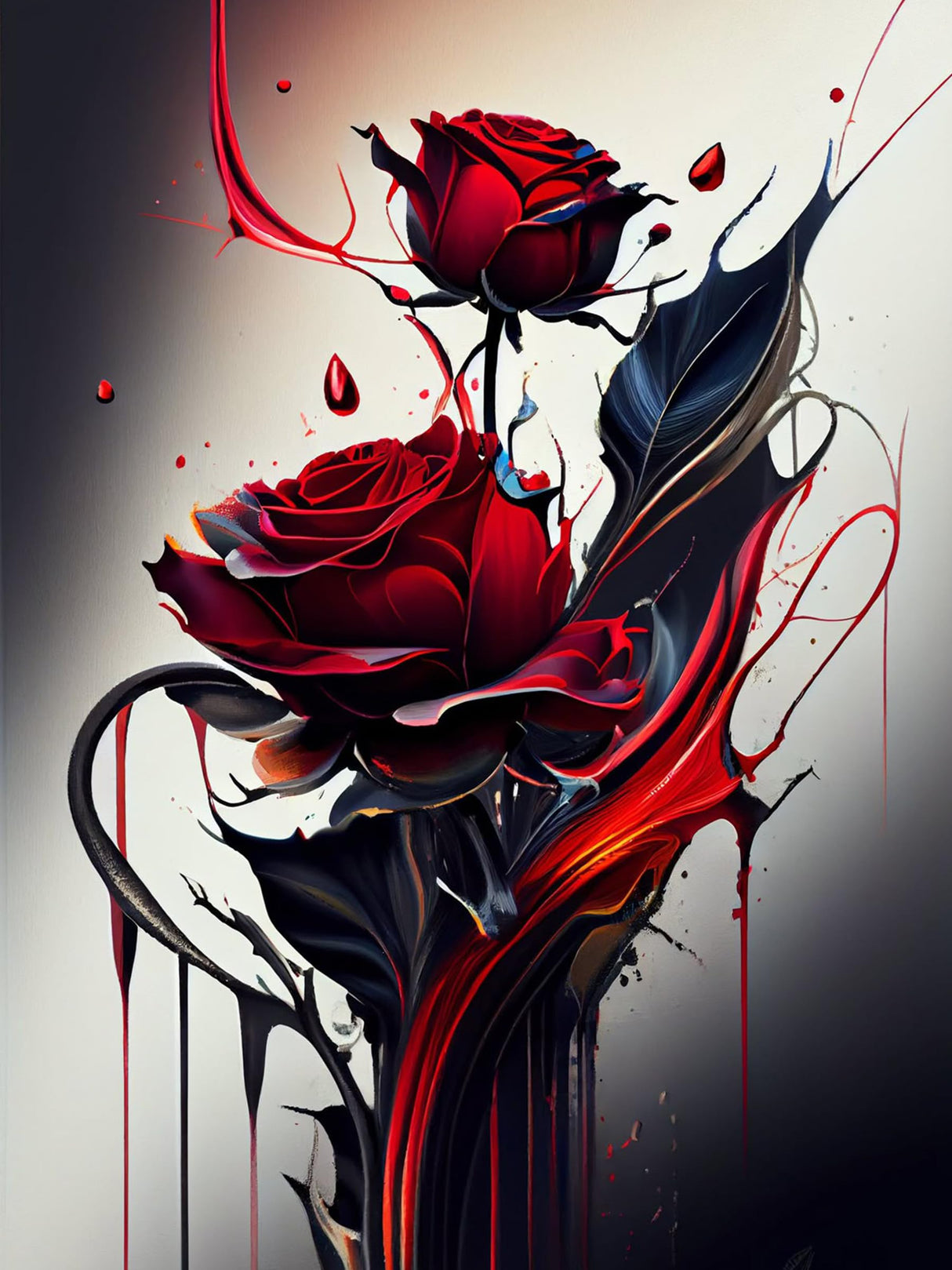 Benjenes Rose Diamond Art Kits for Adults, Flowers Diamond Painting Kits for Adults, 5D DIY Round Drill Gem Art Paint with Diamonds Dots Crafts Kits for Home Decor Gift 12x16inch Benjenes