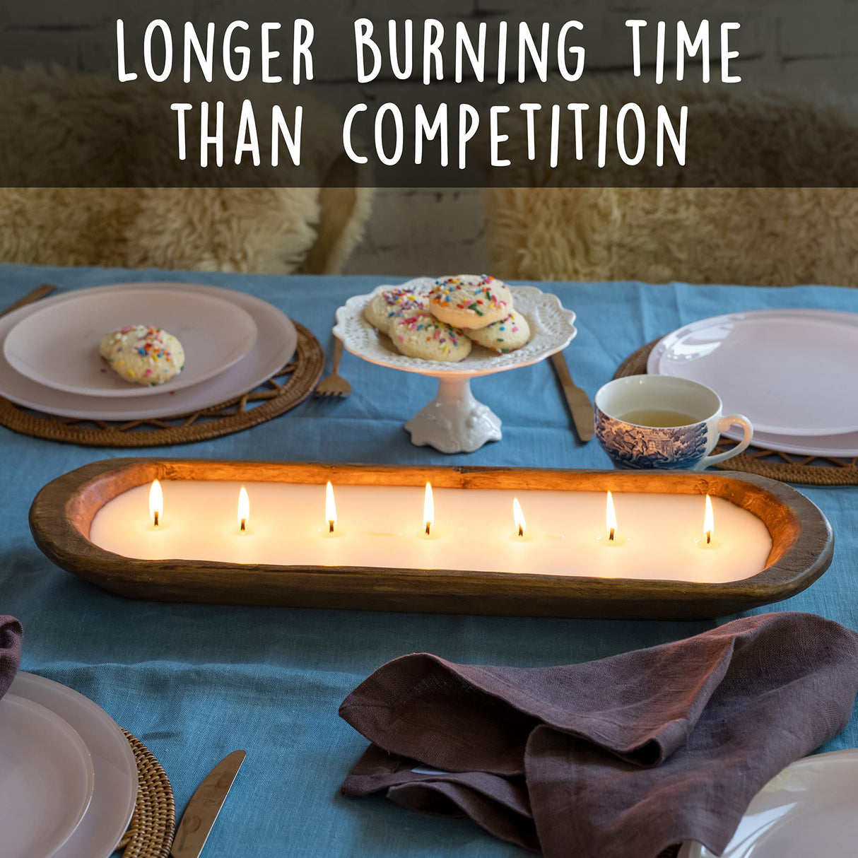 Wooden Dough Bowl Candle 20 Inch, Farmhouse Dough Bowl Candle, Table Centerpiece Wooden Dough Bowl Soy Candle, Wooden Bowl Candle Boat Wooden Candle Bowl, Bread Bowl Candle, Farmhouse Candle MAINEVENT