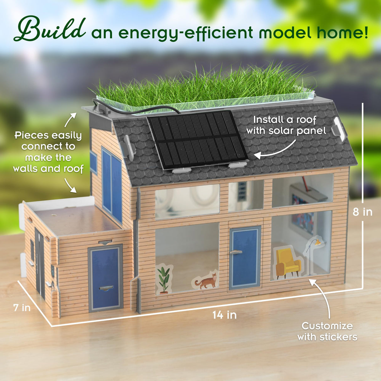 Thames & Kosmos Green Engineering STEM Kit | Build & Experiment with an Energy-Efficient Model Home, Explore Clean Energy, Sustainable Living, Includes Solar Panel, LEDs, Sensors, Ideal for Classrooms Thames & Kosmos